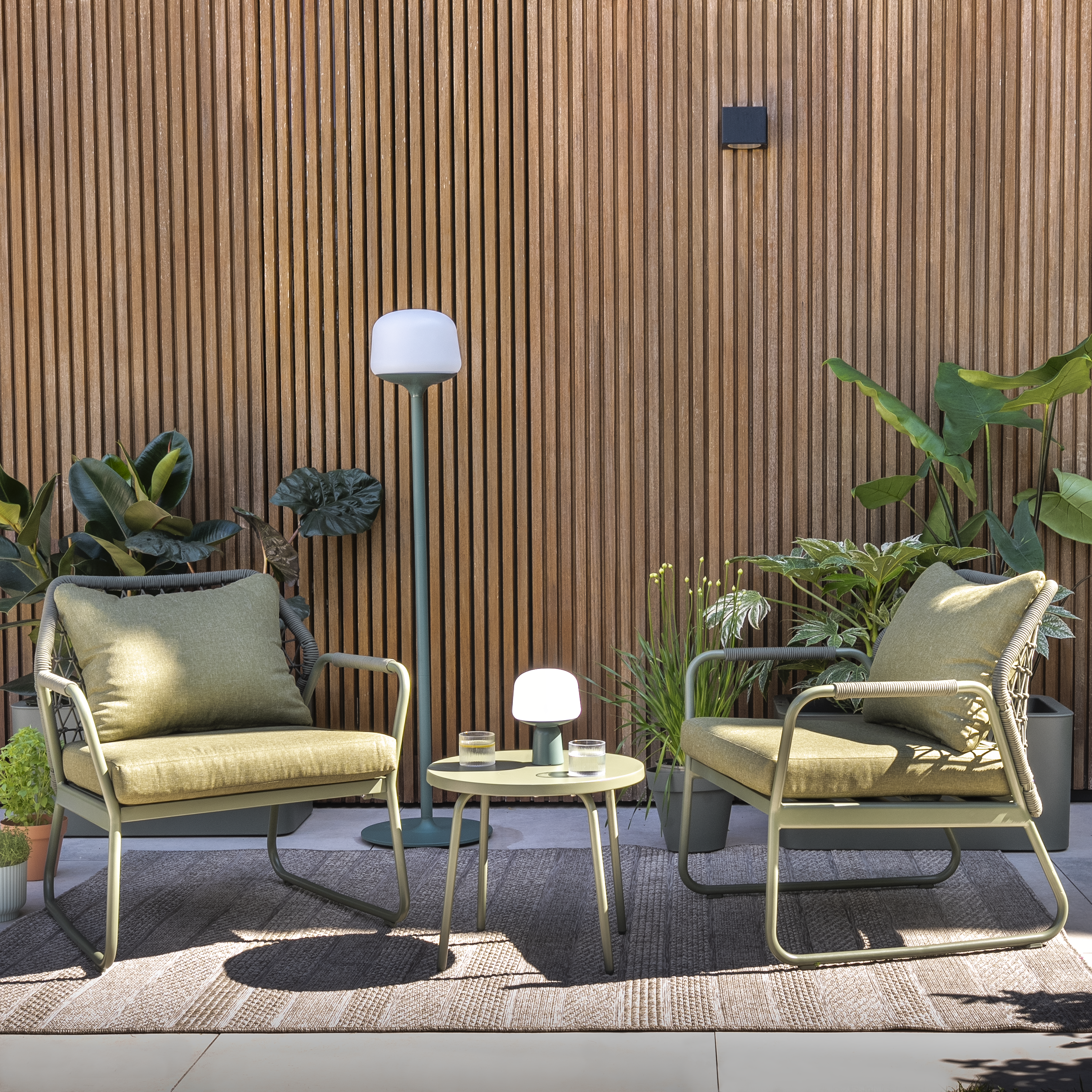 Alfombra polipropileno Semba exterior/interior 160x230cm tejido plano INSPIRE rayas beige natural lavable en lavadora - 7