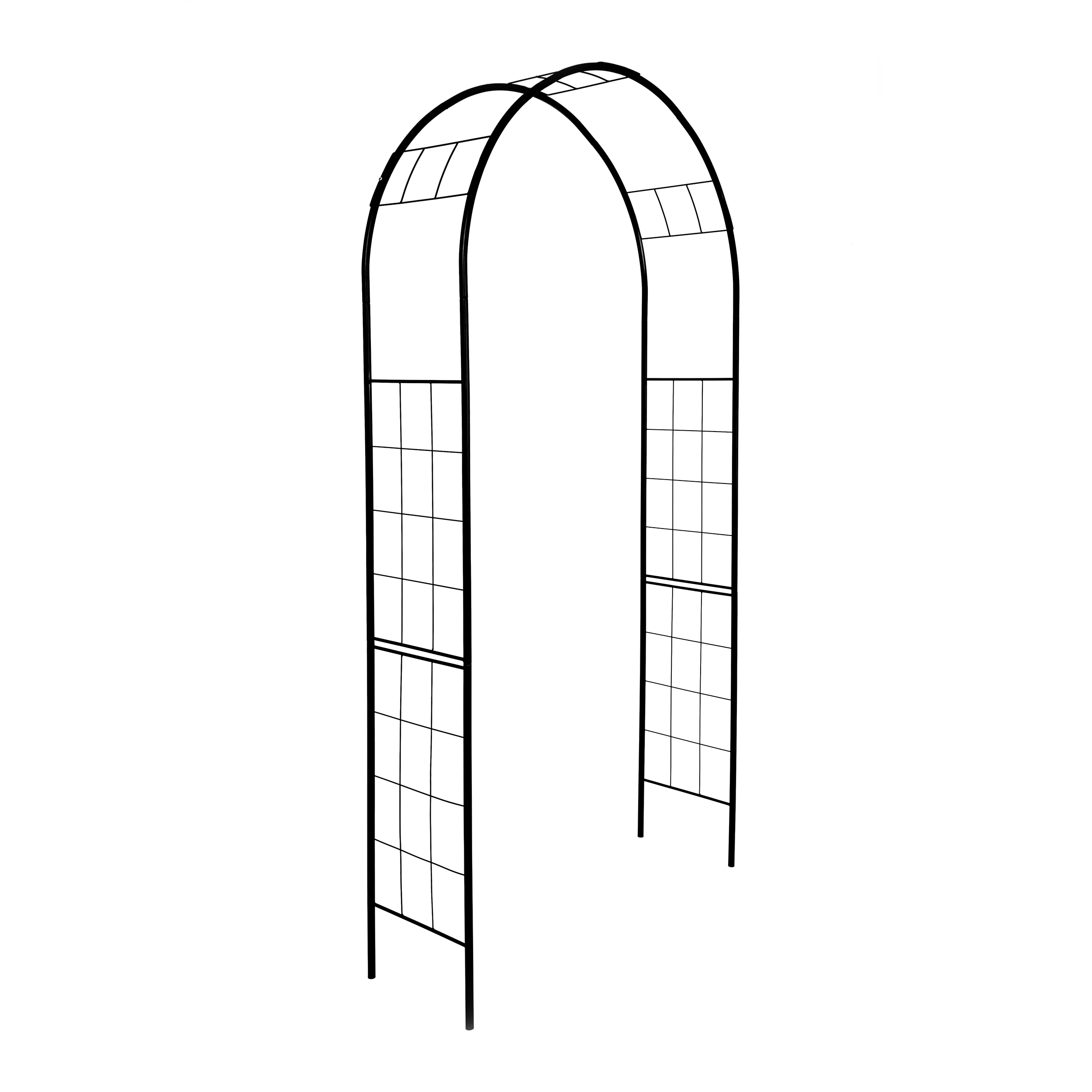 Pergola ogrodowa Mira 230/114/37cm czarna Lustan