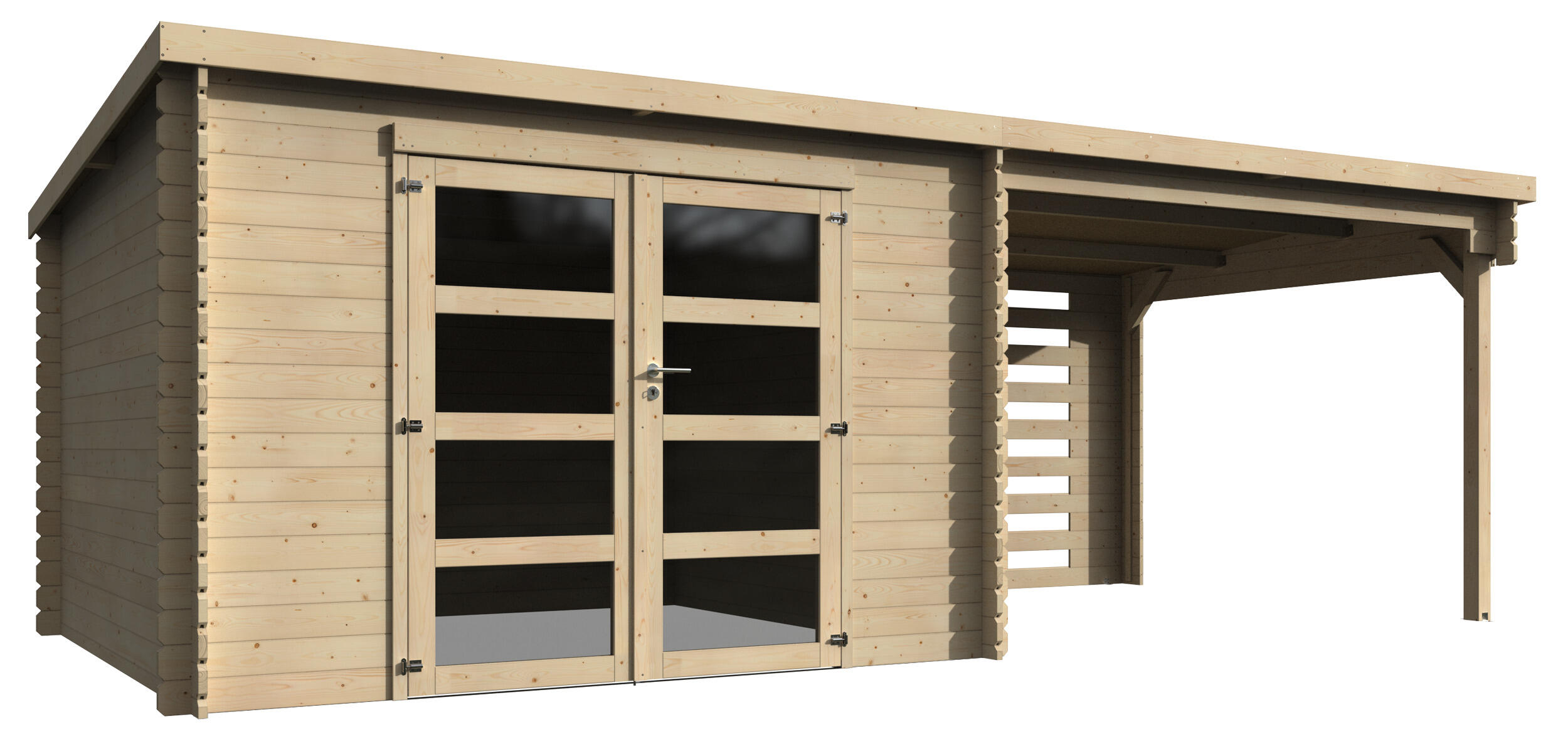 Abri de jardin bois DECOR ET JARDIN Ep.28 mm, 18.74 m² - 3