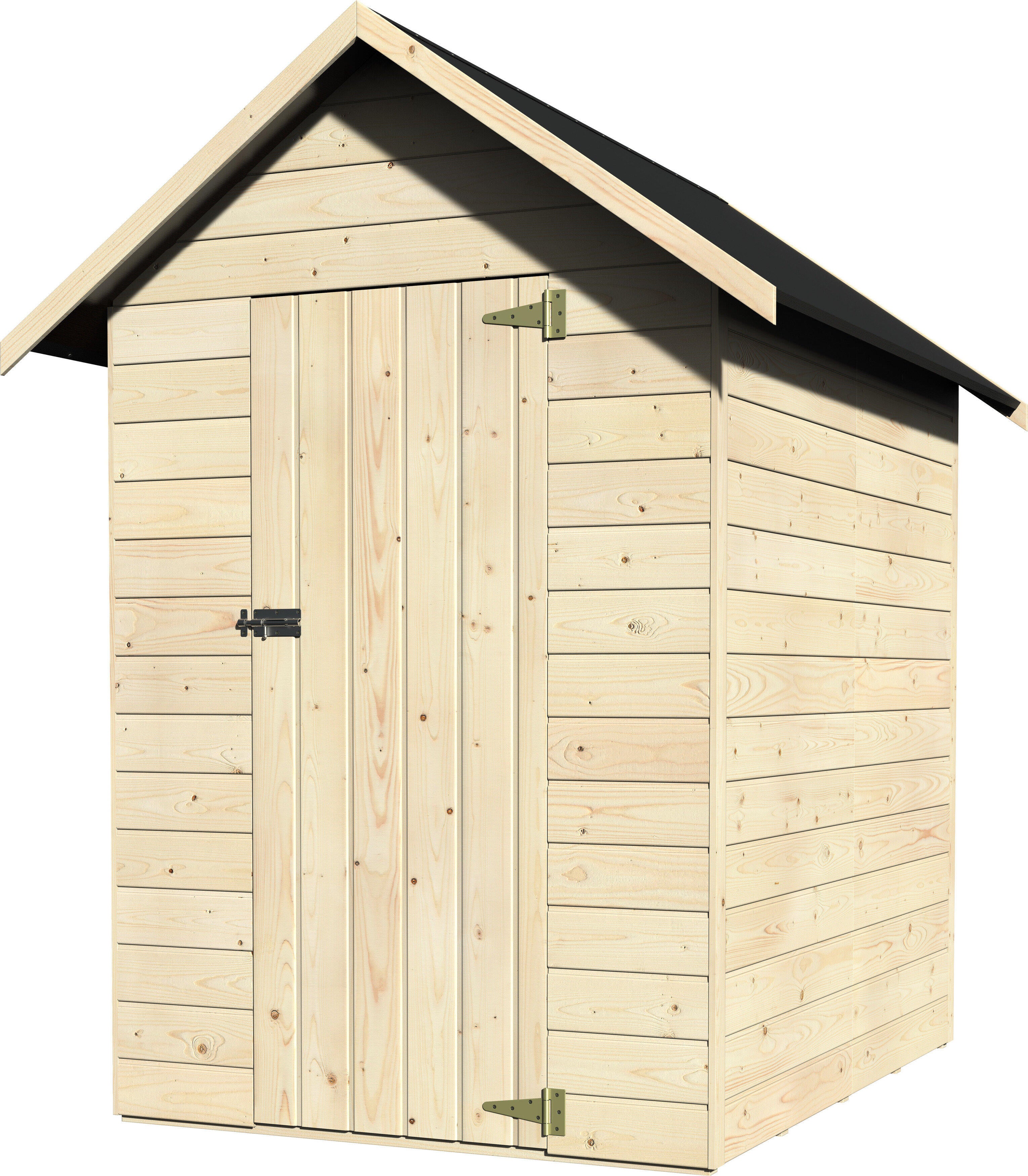 caseta de madera new anetta de 149x200x182 cm y 198 m2 con 12 mm espesor y puerta abatible decor et jardin