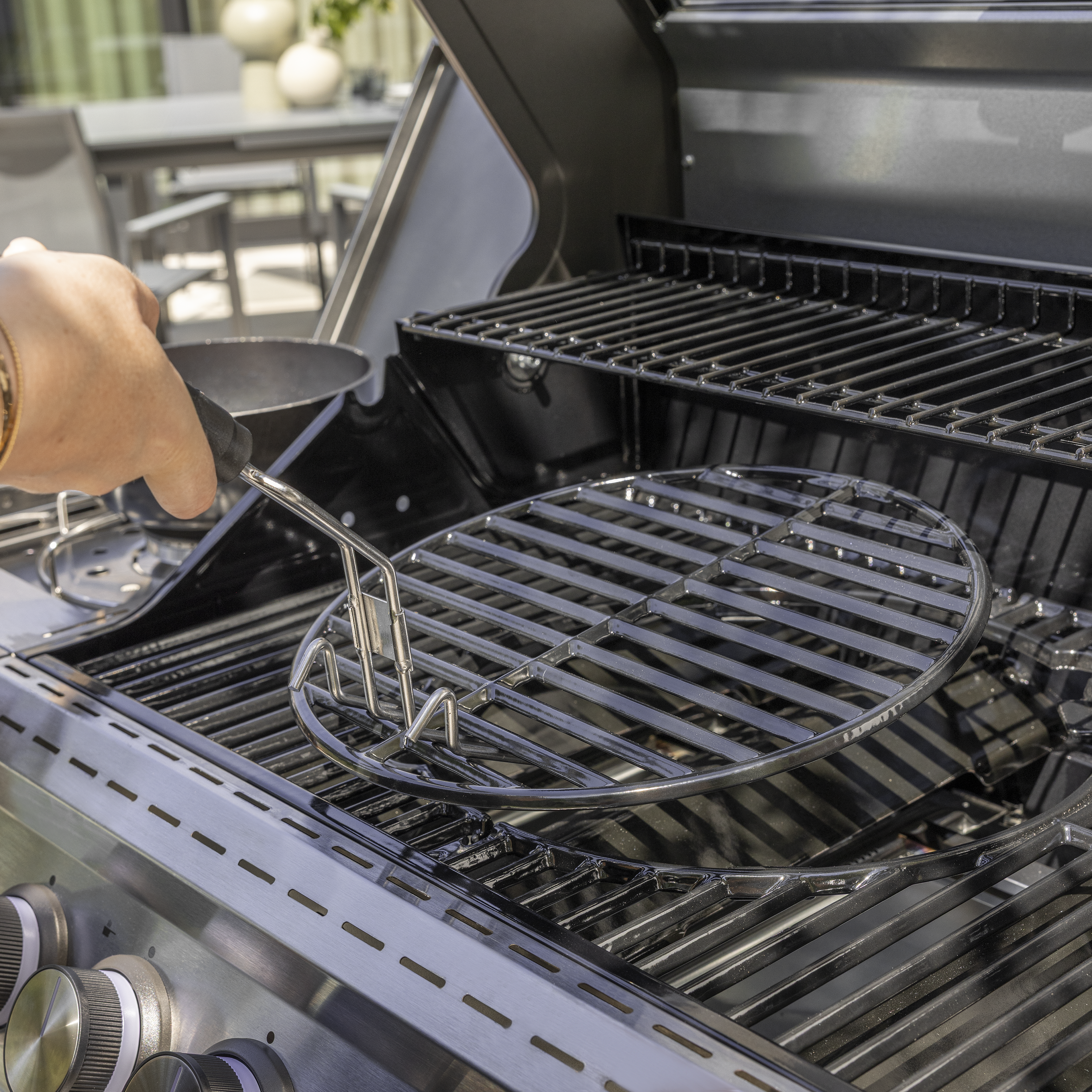 Barbecue a gás com 3+1 queimadores em aço inoxidável 129x118x55 cm Naterial Hudson - 14