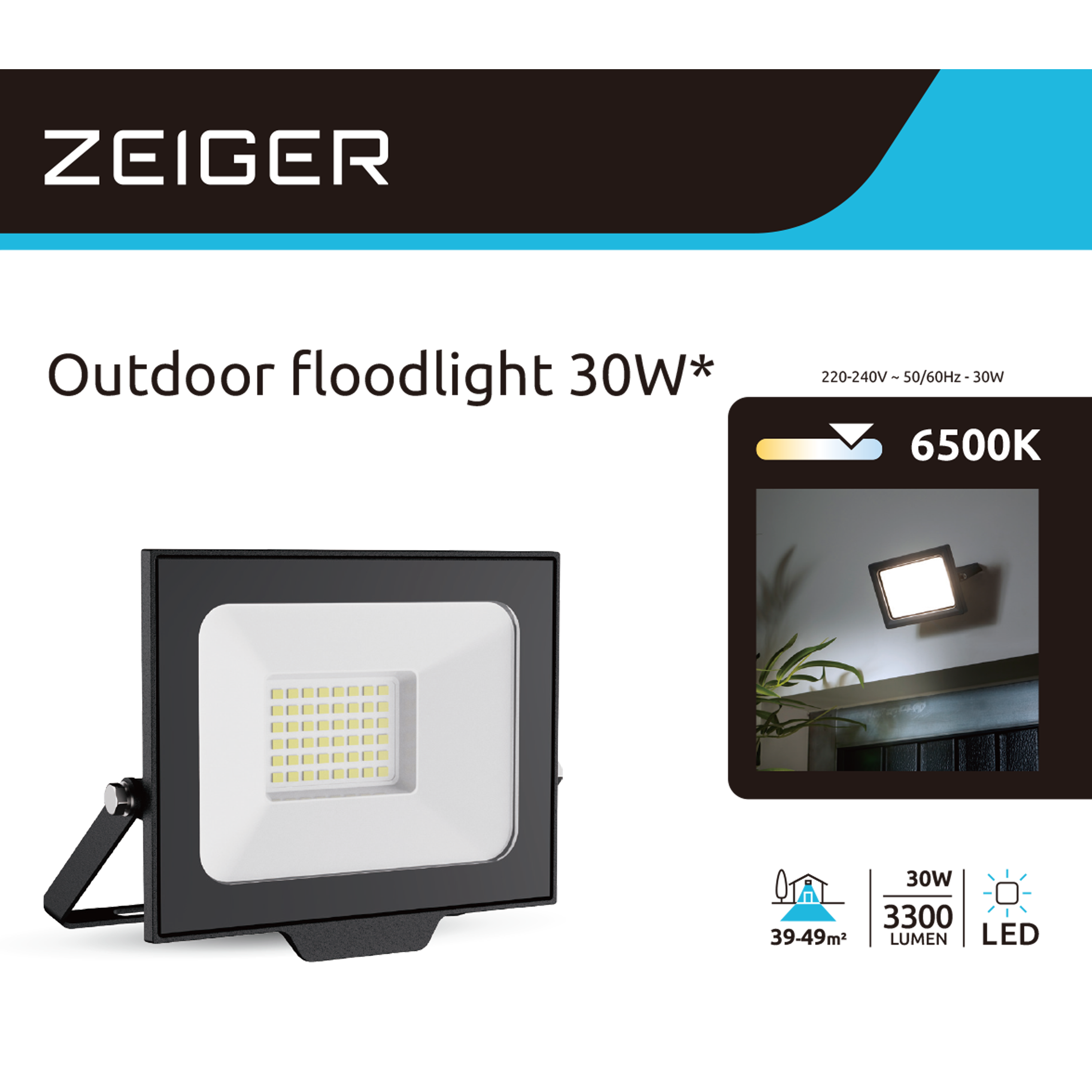 PROYECTOR LED 30W LUZ FRÍA - 7