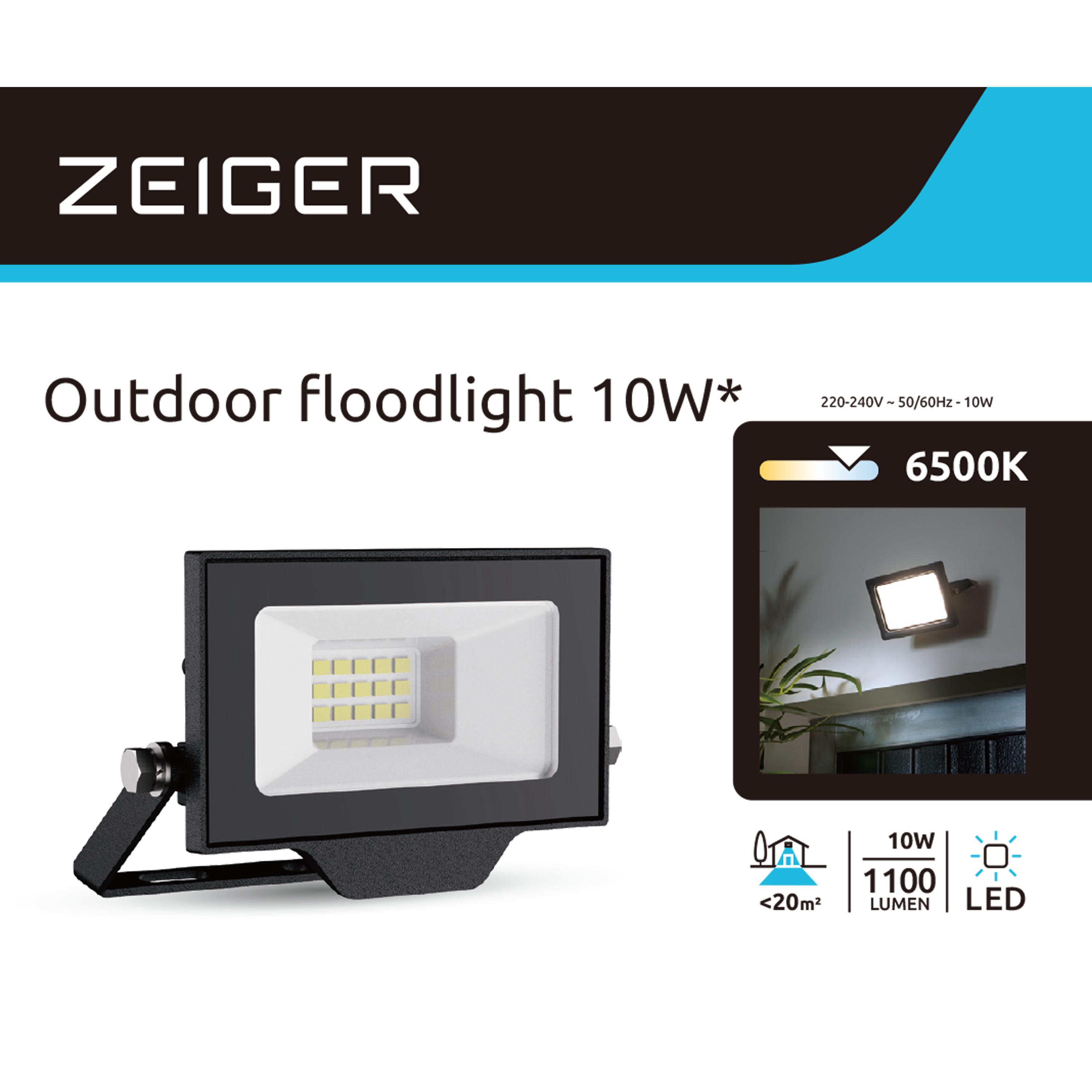 PROYECTOR LED 10W LUZ FRÍA - 6