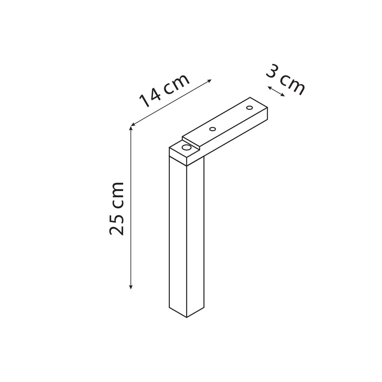 Lot de pieds H.26 cm, Scala - 2