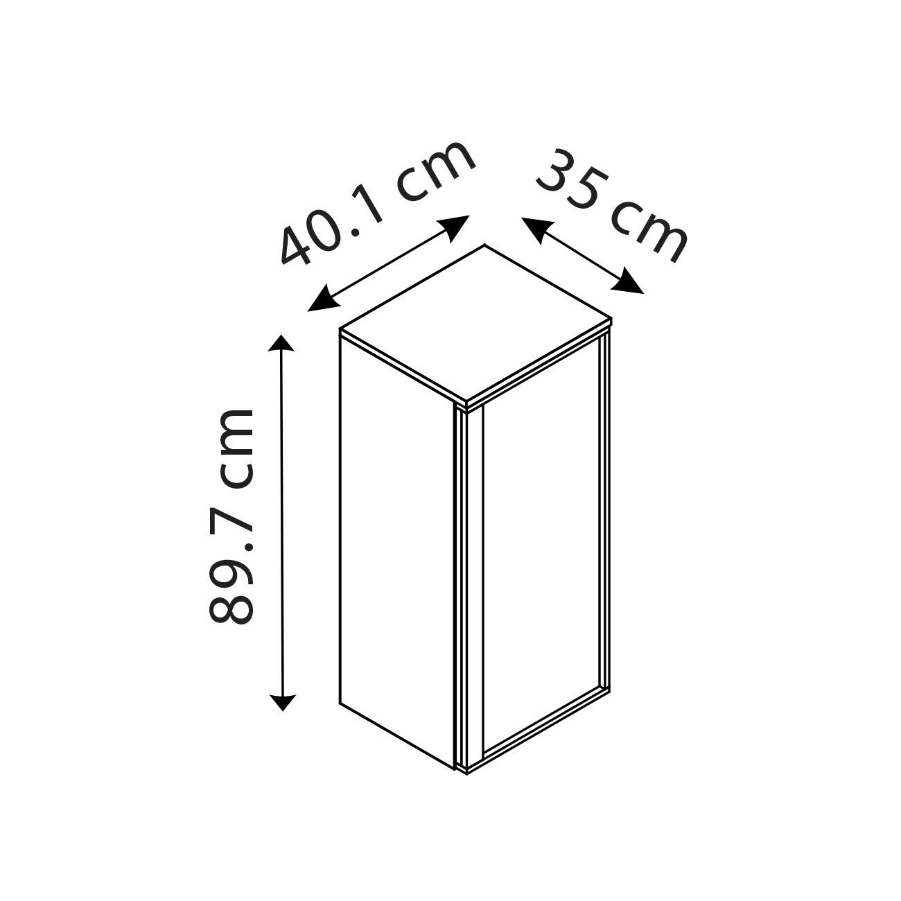 Colonne l.40.1 x H.89.7 x P.35 cm plaqué chêne naturel Scala - 3