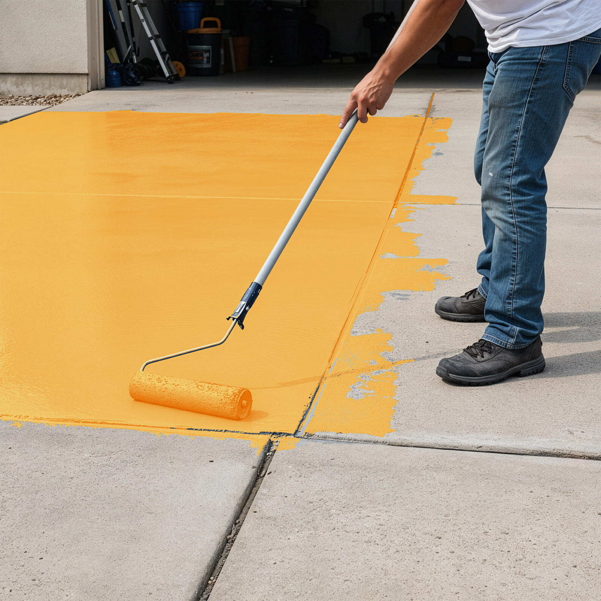 Pintura suelo color amarillo para hormigón, piedra, ladrillo MONTÓ satinado 750 ml base agua - 8