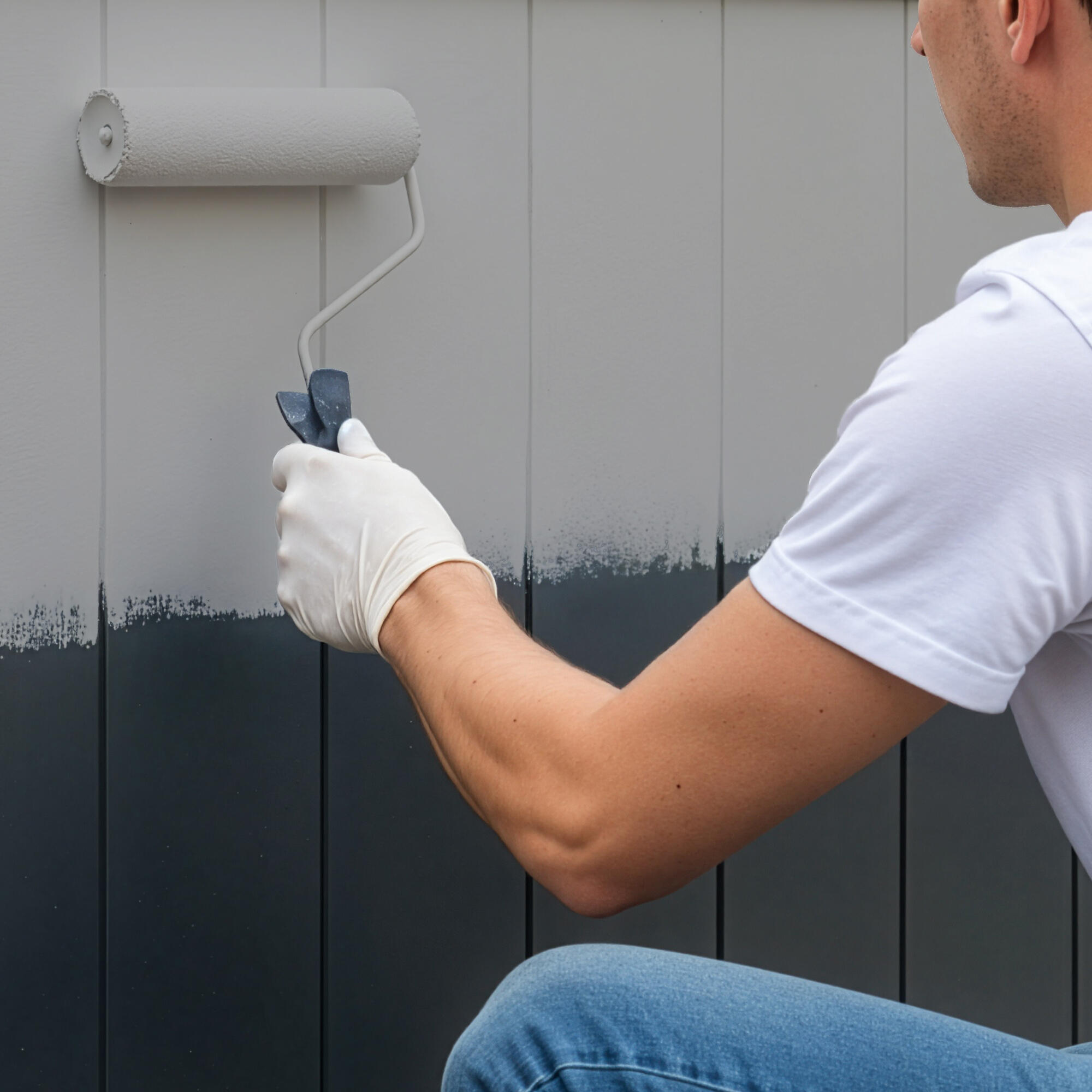 Pintura exterior color granit3 para hierro, puerta LUXENS satinado 500ml base agua antigoteo - 4