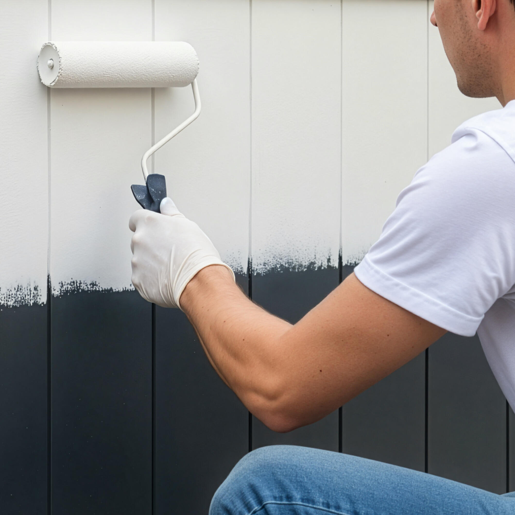 Pintura exterior color white para hierro, puerta LUXENS satinado 1.5L base agua antigoteo - 4