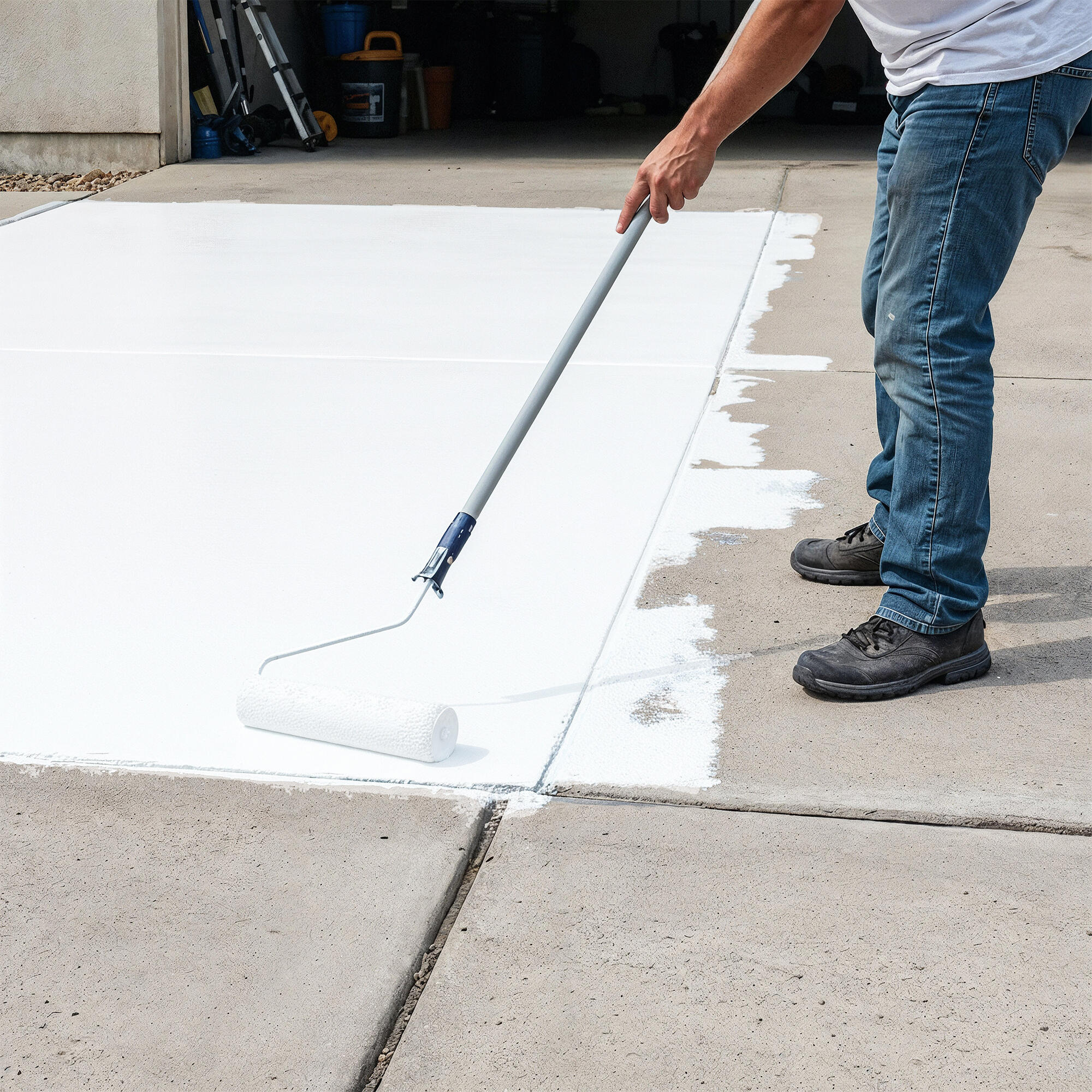 Pintura suelo color blanco para hormigón, piedra, ladrillo MONTÓ satinado 750 ml base agua - 5