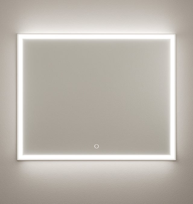 ESPEJO DE BAÑO CON LUZ LED ETNA 100X80CM ACERO