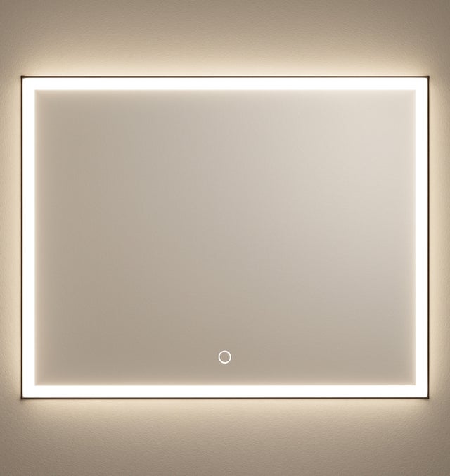 ESPEJO DE BAÑO CON LUZ LED ETNA 100X80CM NEGRO