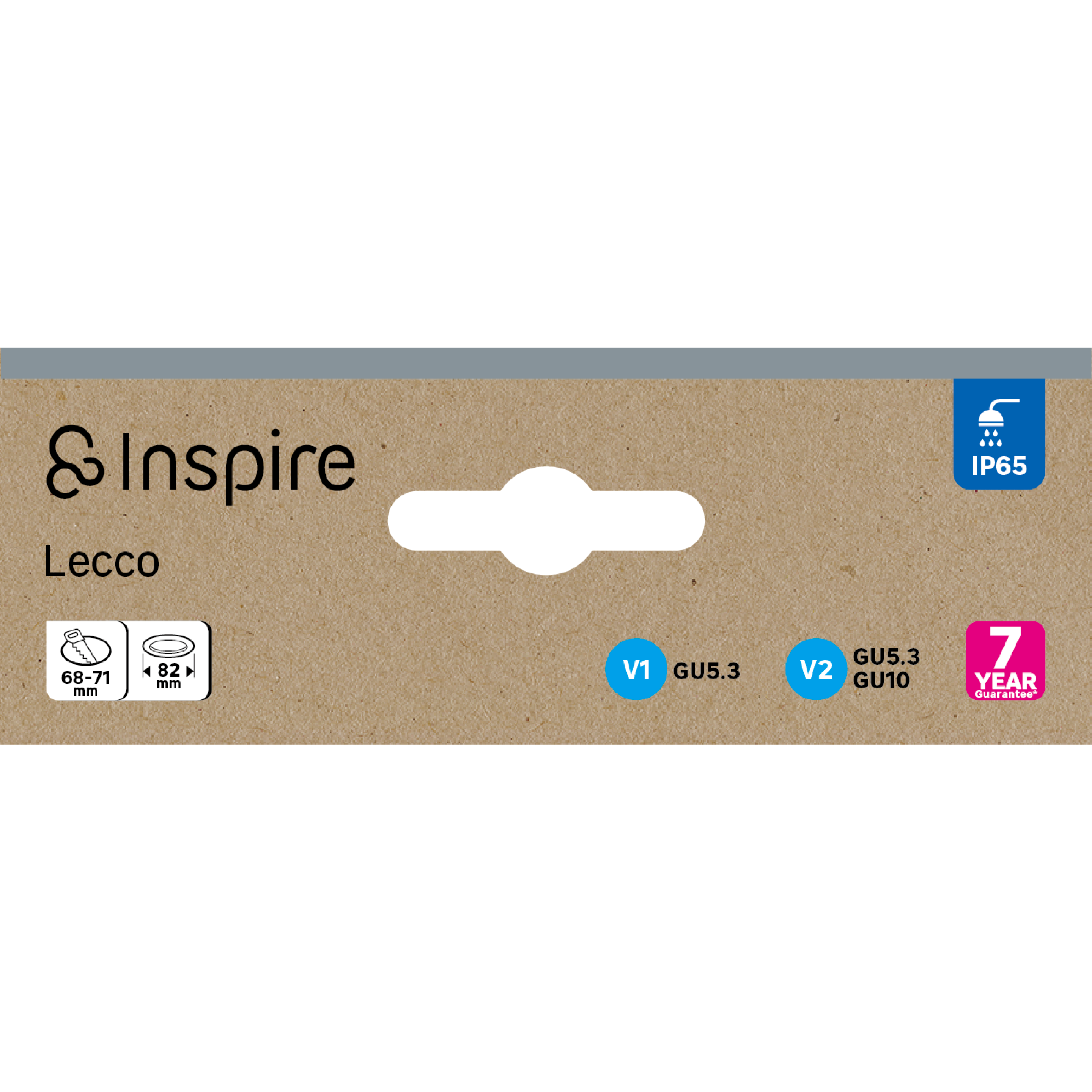 Oprawa wpuszczana Lecco GU10 8 cm czarna IP65 Inspire - 7