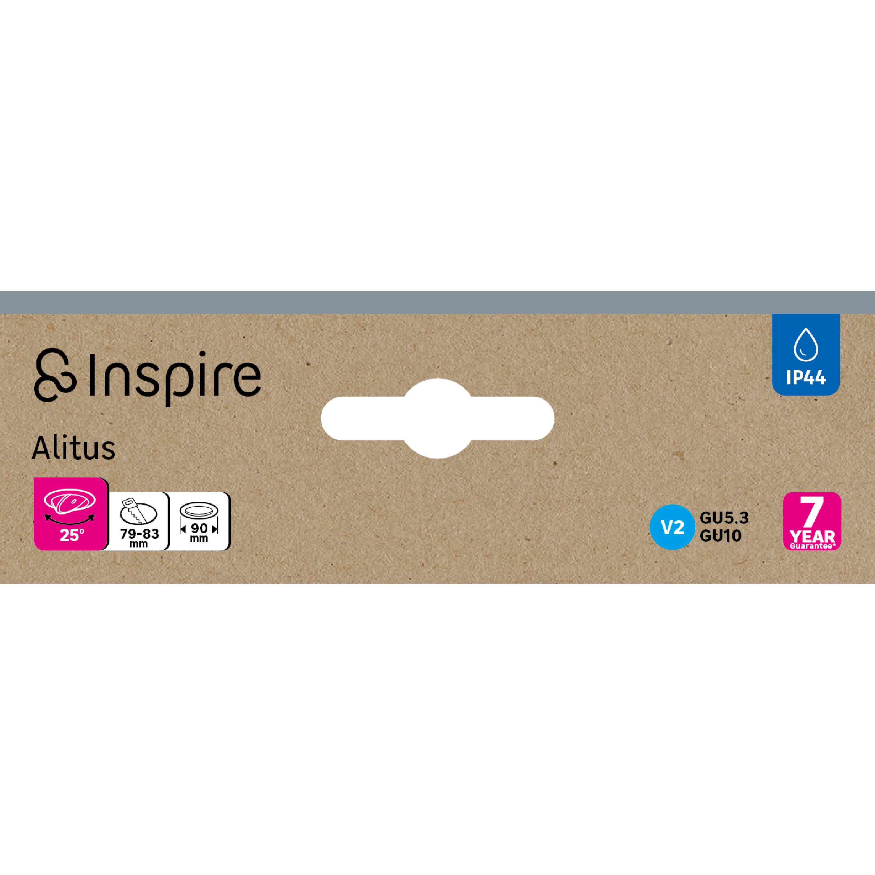 Anneau pour spot à encastrer salle de bains orientable IP44 Alitus INSPIRE blanc - 8