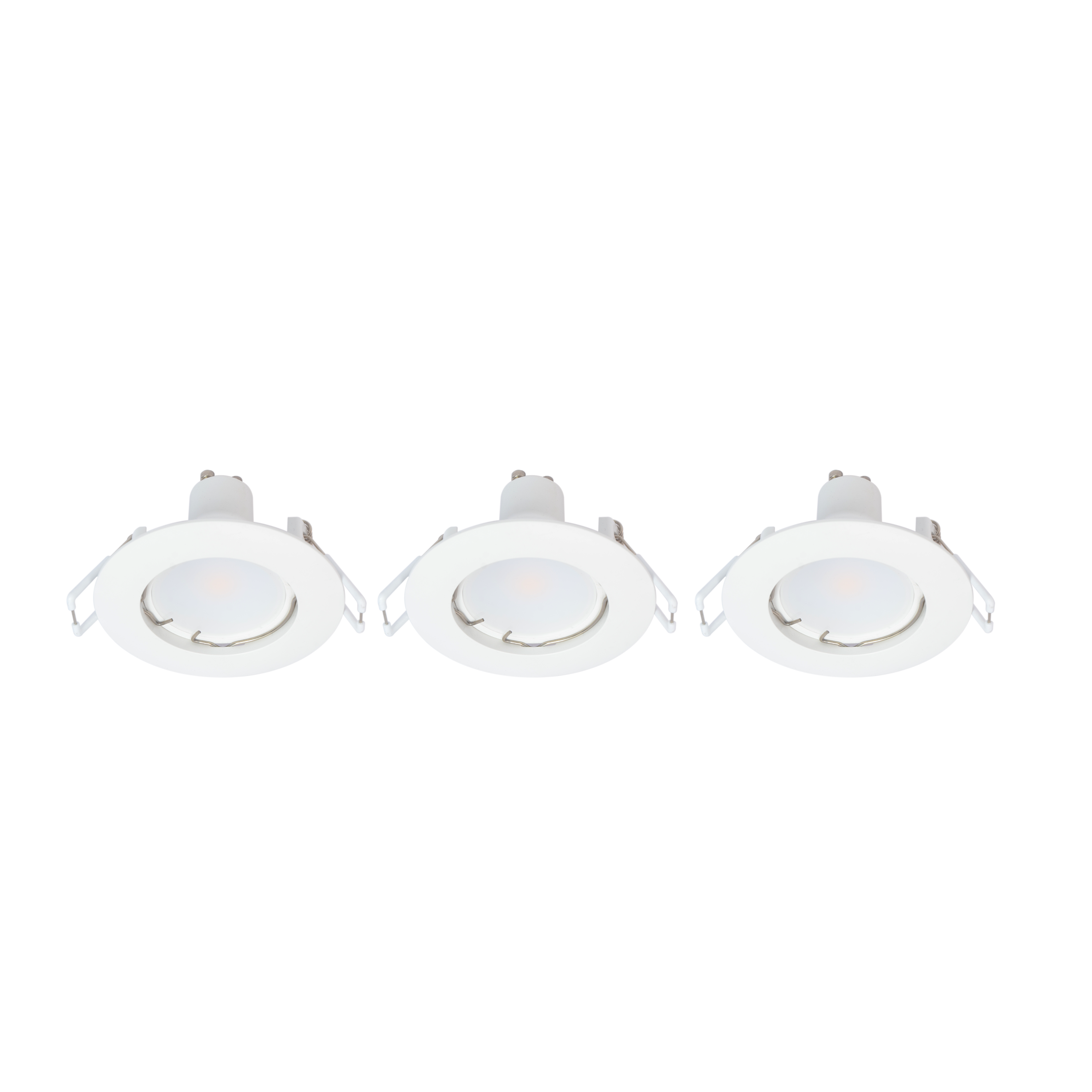 Oprawa wpuszczana oczko 3 szt. GU10 340lm 3.6W neutralna barwa 8.2 cm biała IP20