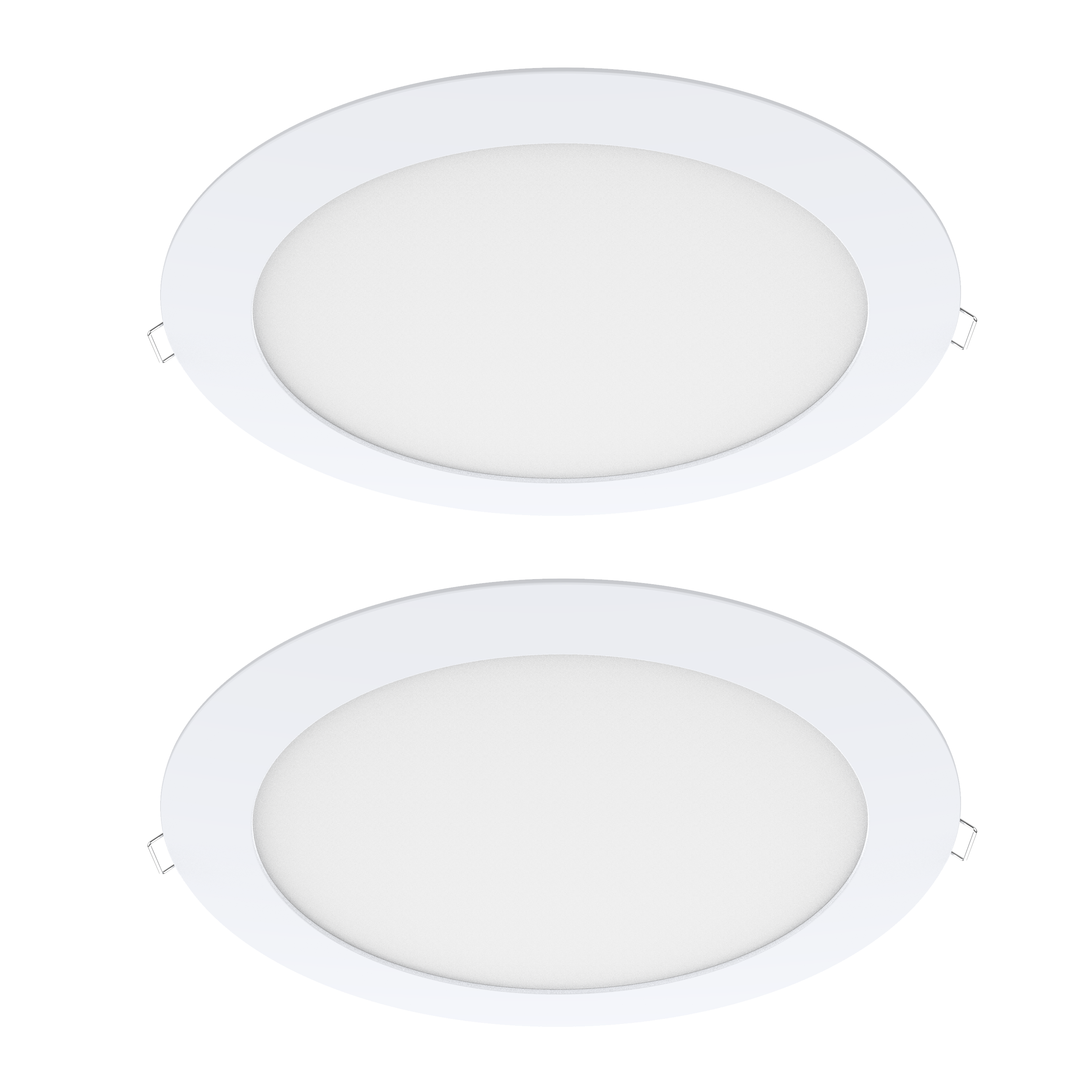 Pack de 2 downlight LED empotrable blanco redondo 11.3 lm 13 W luz blanco frío 6500K IP20 - Foco LED empotrado para techos - 8