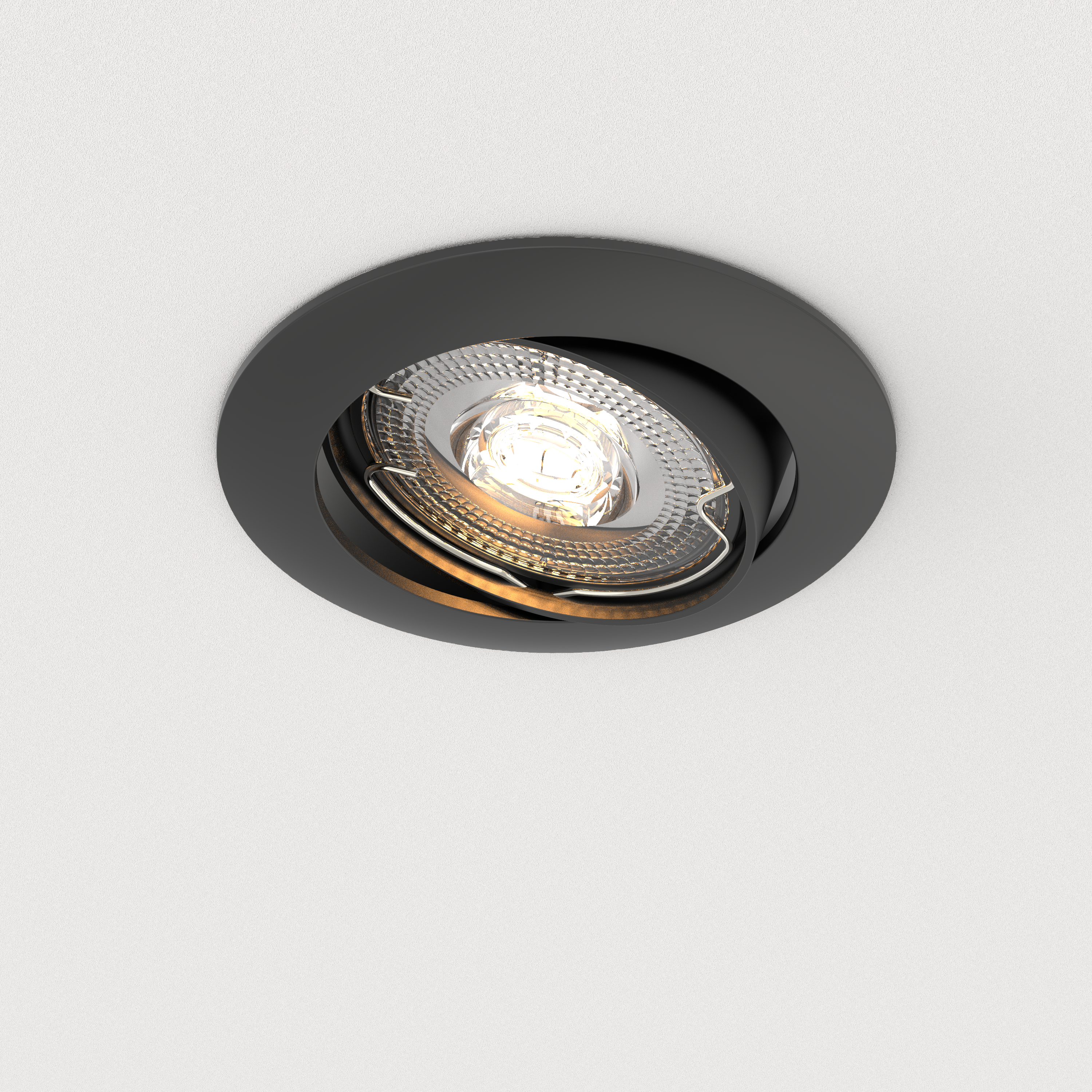 Inspire  Downlight Empotrable Redondo Pintado Compatible Con Bombilla Gu10 Orientable Clane Ø8.2 Cm Ip20, Foco Empotrable Para Techos Negro , Leroy Merlin