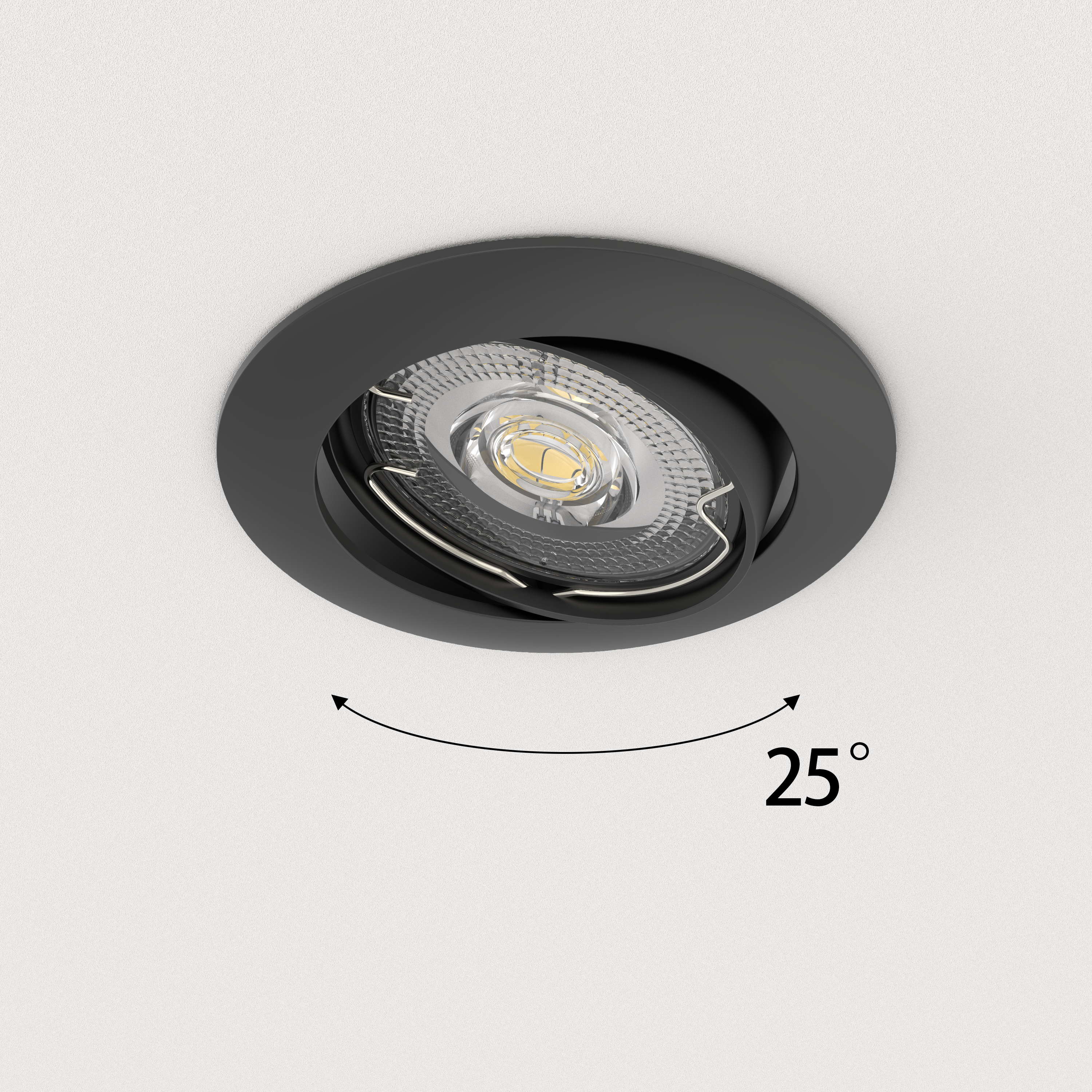 Oprawa wpuszczana oczko Clane 3 szt. GU10 450 lm 3.9W neutralna barwa 8.2 cm czarna IP20 Inspire - 3