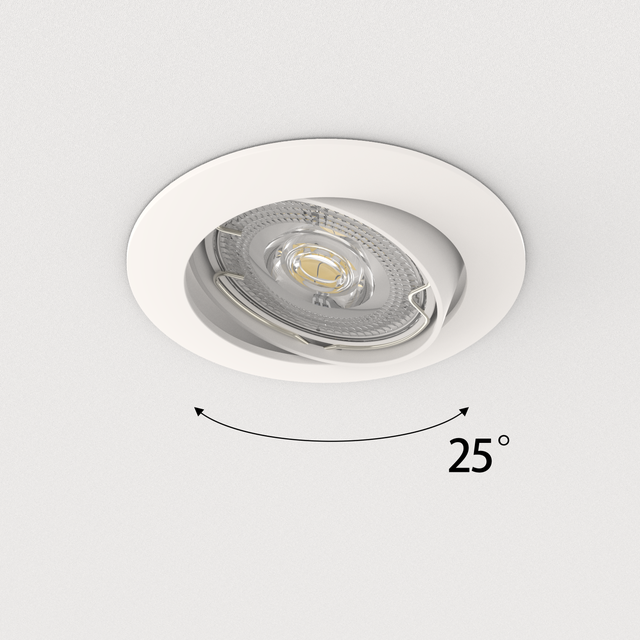 Set 3 pezzi faretto da incasso LED con fonte luminosa orientabile Clane bianco GU10 ø 8.2 cm luce bianco naturale INSPIRE