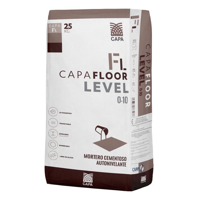MORTERO AUTONIVELANTE CAPAFLOOR 0-10MM 25 KG