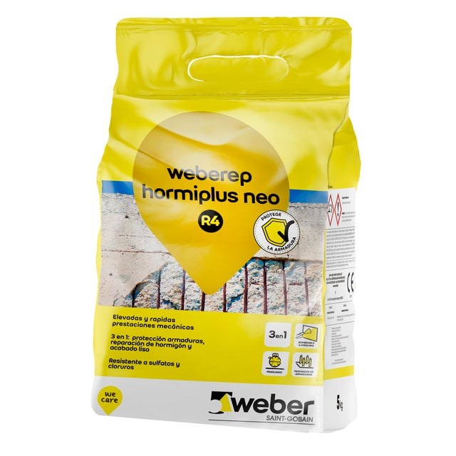 MORTERO REPARADOR R4 WEBEREP HORMIPLUS NEO 5 KG.