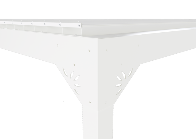 4 angles de renfort aluminium pour pergola Caleta autoportante blanc 9010 mat