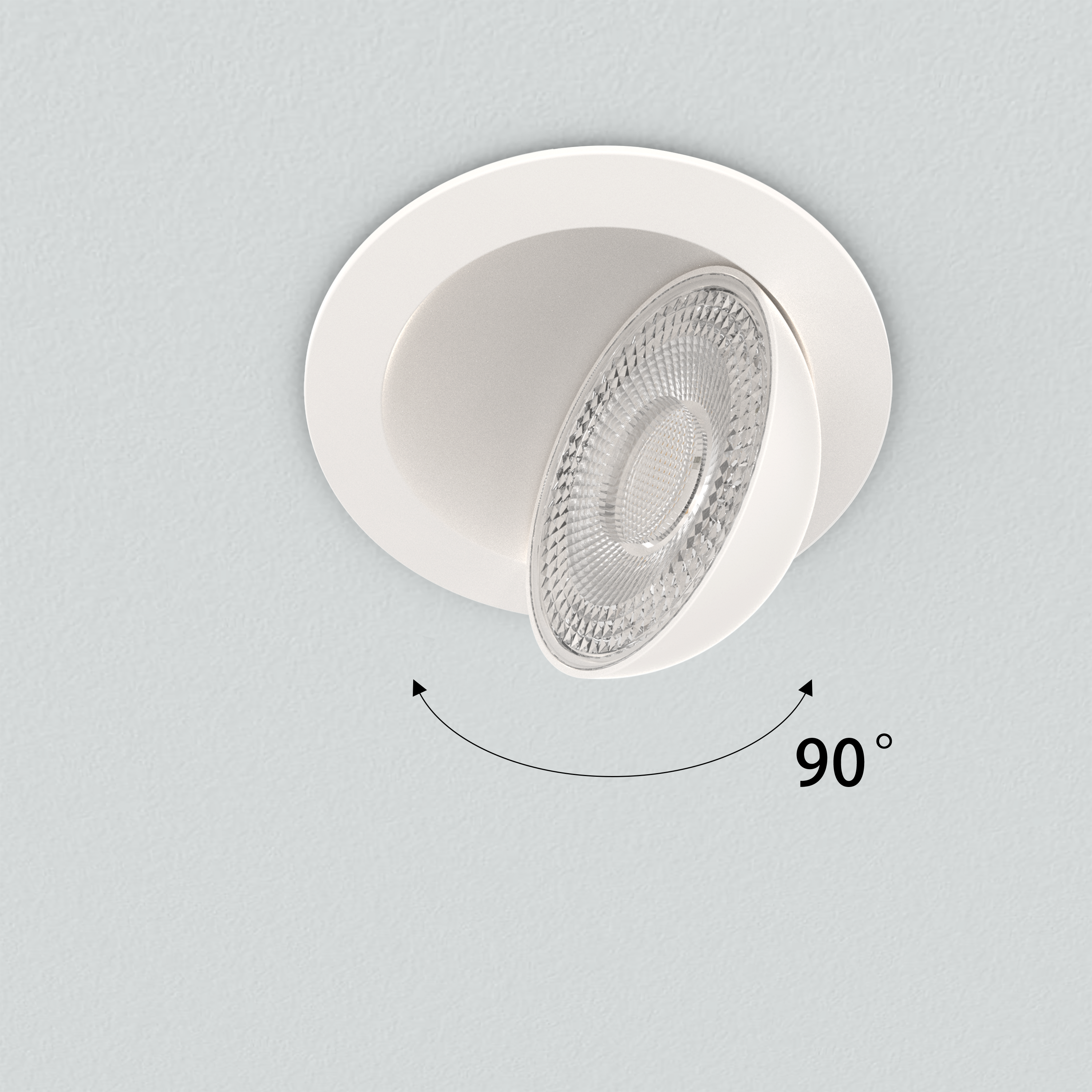 Downlight LED empotrable orientable INSPIRE Malto blanco redondo ø8.5 cm 380 lm 3.4 W 3 tonos de luz CCT (2700K-4000K-6000K) IP20 - Foco LED empotrado orientable para techos - 2