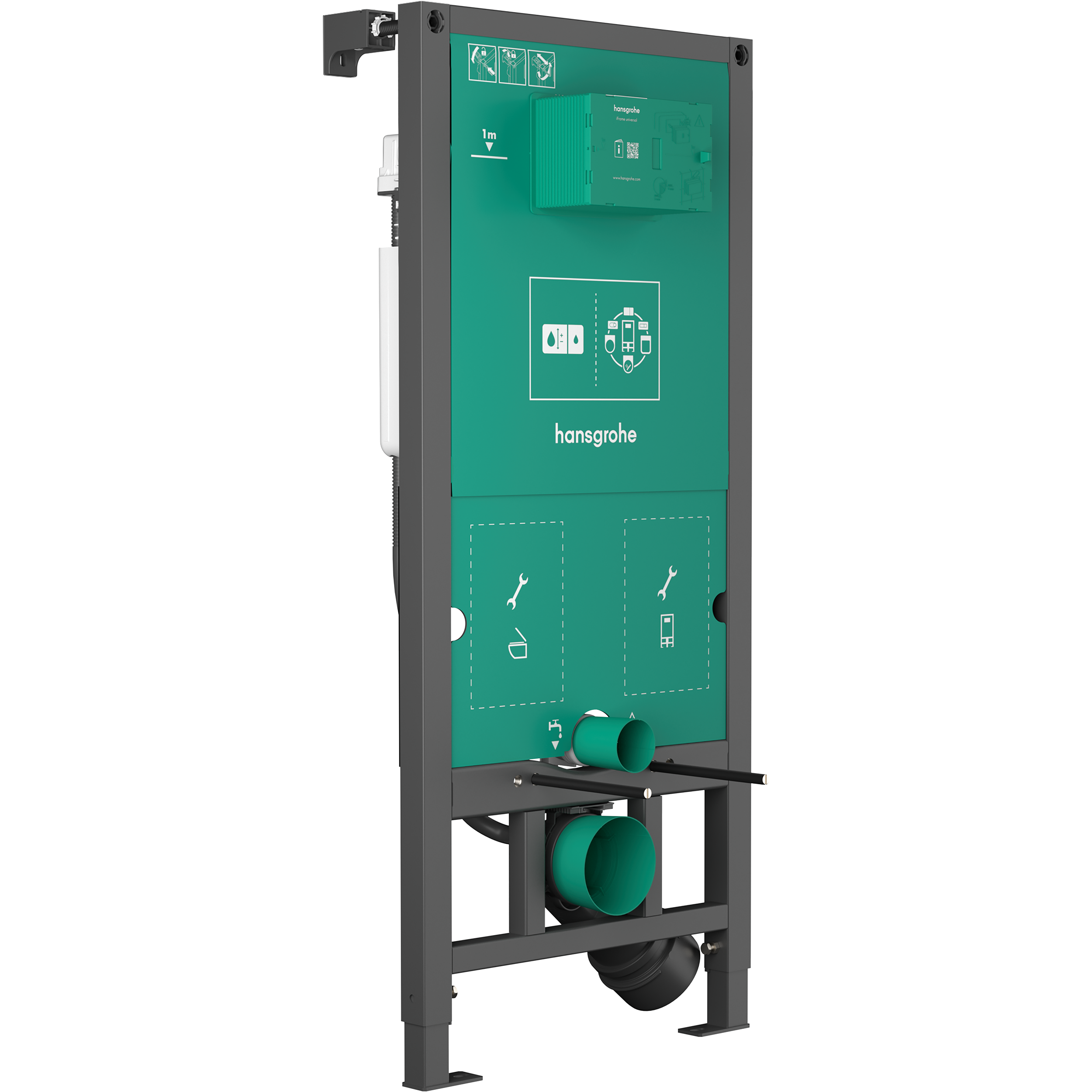 Stelaż podtynkowy do WC bez przycisku Hansgrohe