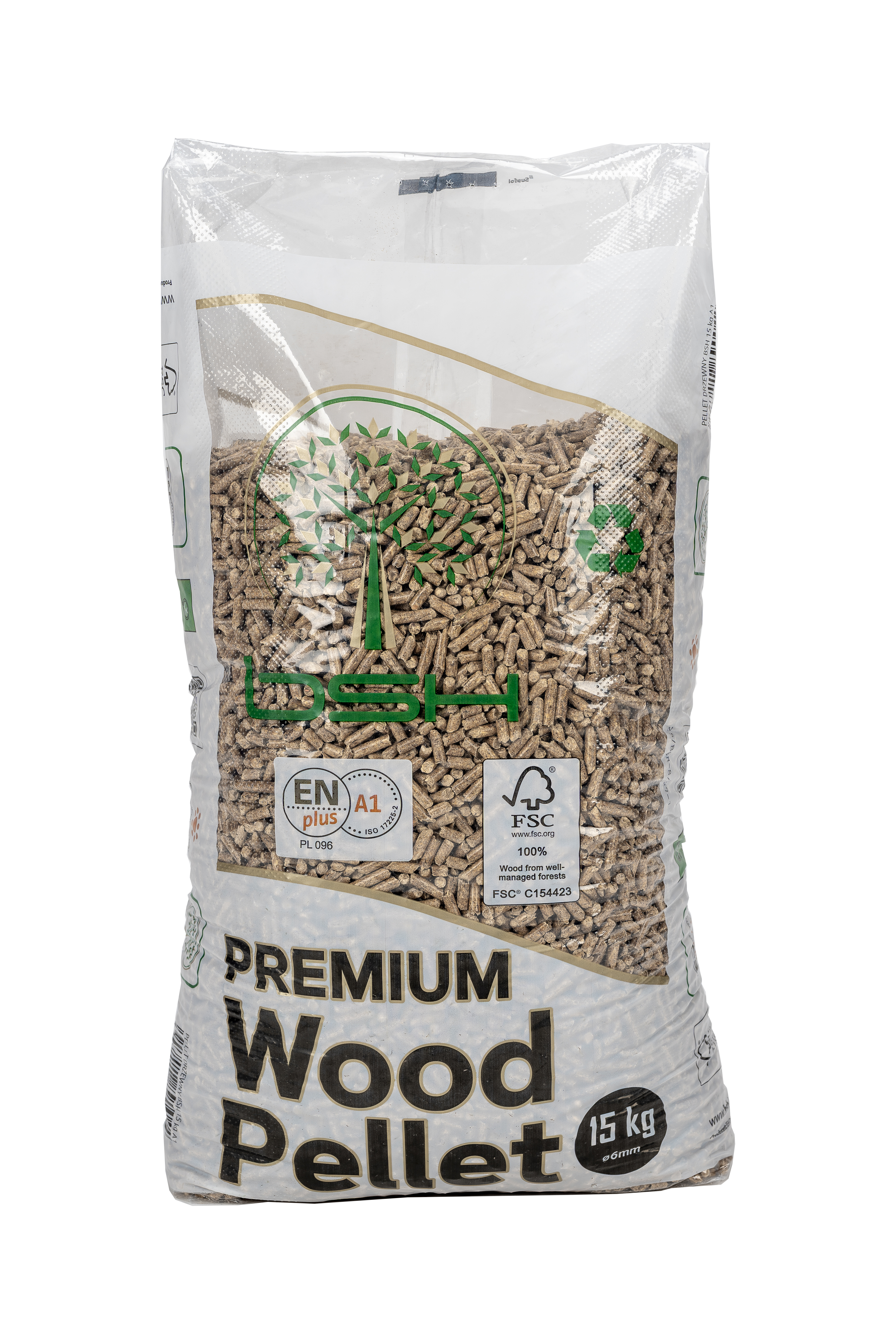 Pellet drzewny A1 6mm 15 kg BSH