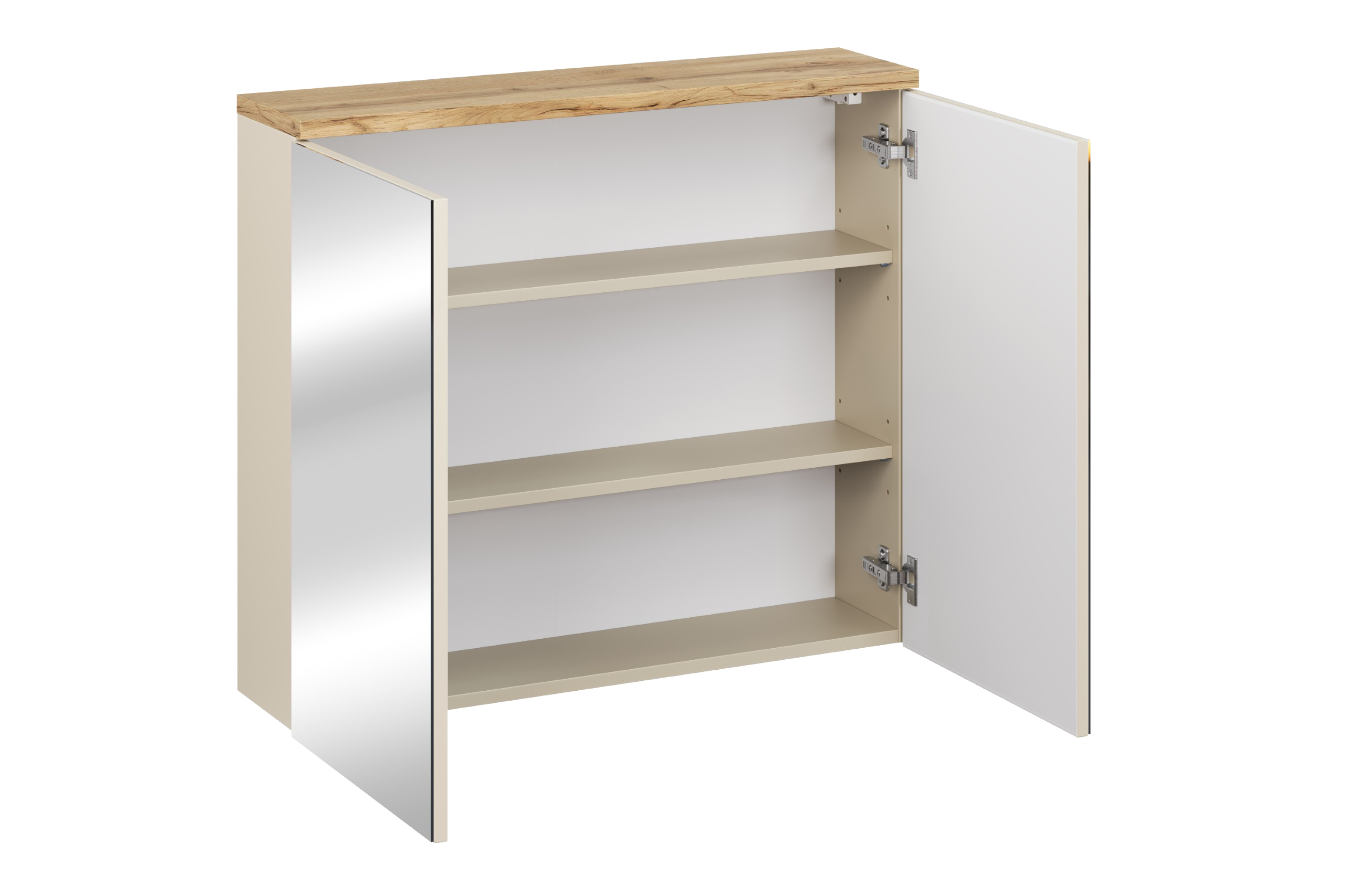 Szafka łazienkowa wisząca z lustrem Bali 80/70/20 cm dąb Kaszmir - 6
