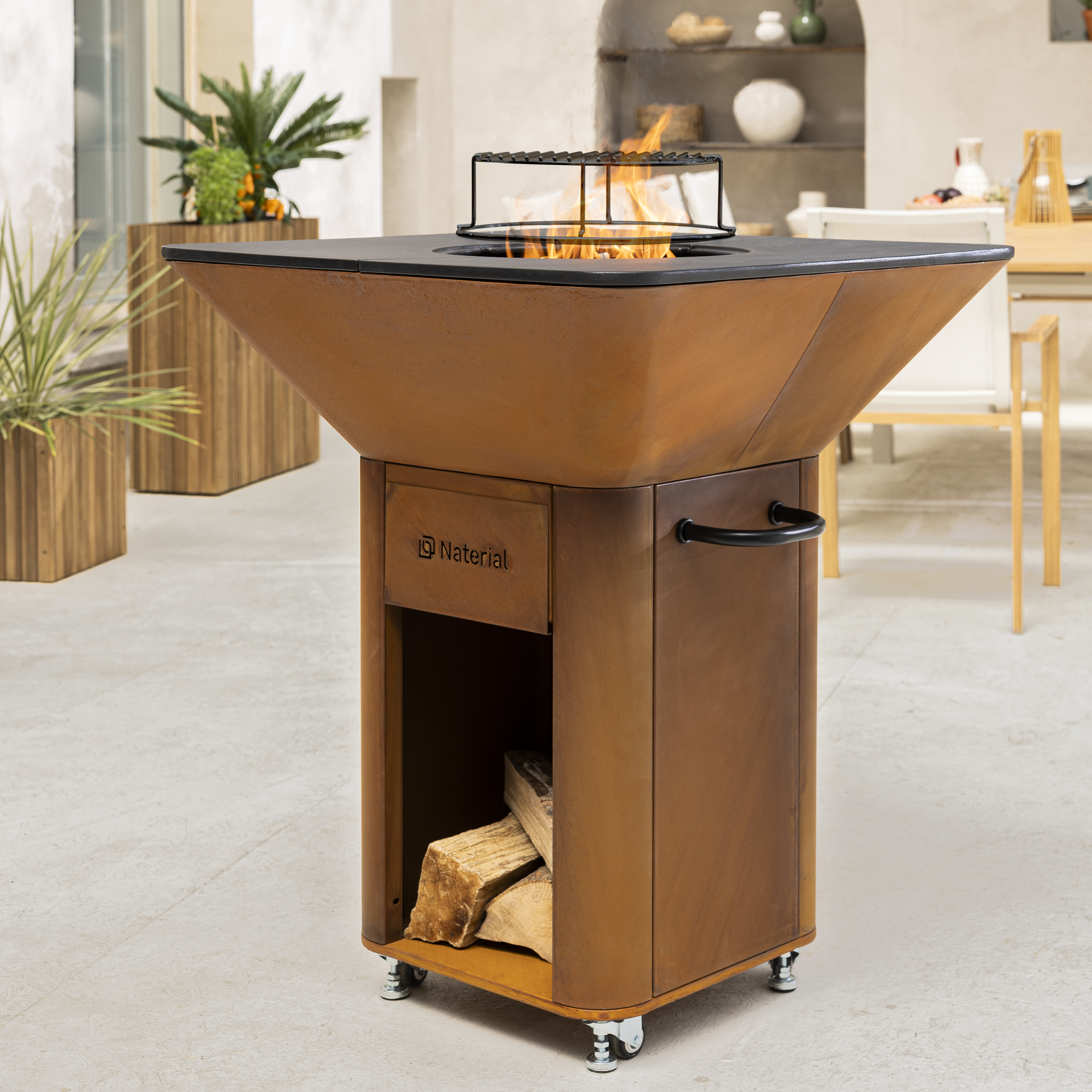 Barbecue a carbonella o legna a legno NATERIAL P 81 x L 81 x H 92.5 - 4