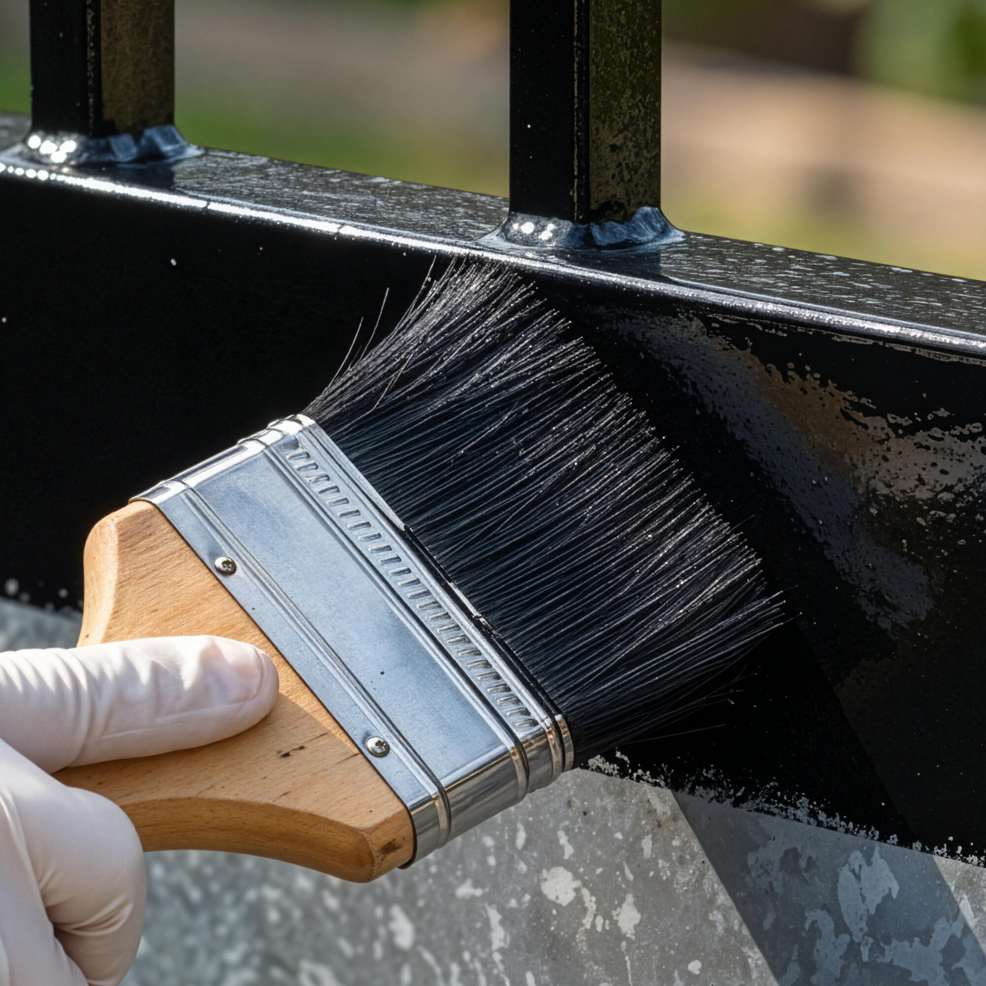 Pintura exterior color black 1 para hierro, valla LUXENS brillante 250ml al disolvente aplicación directa sobre el óxido - 6
