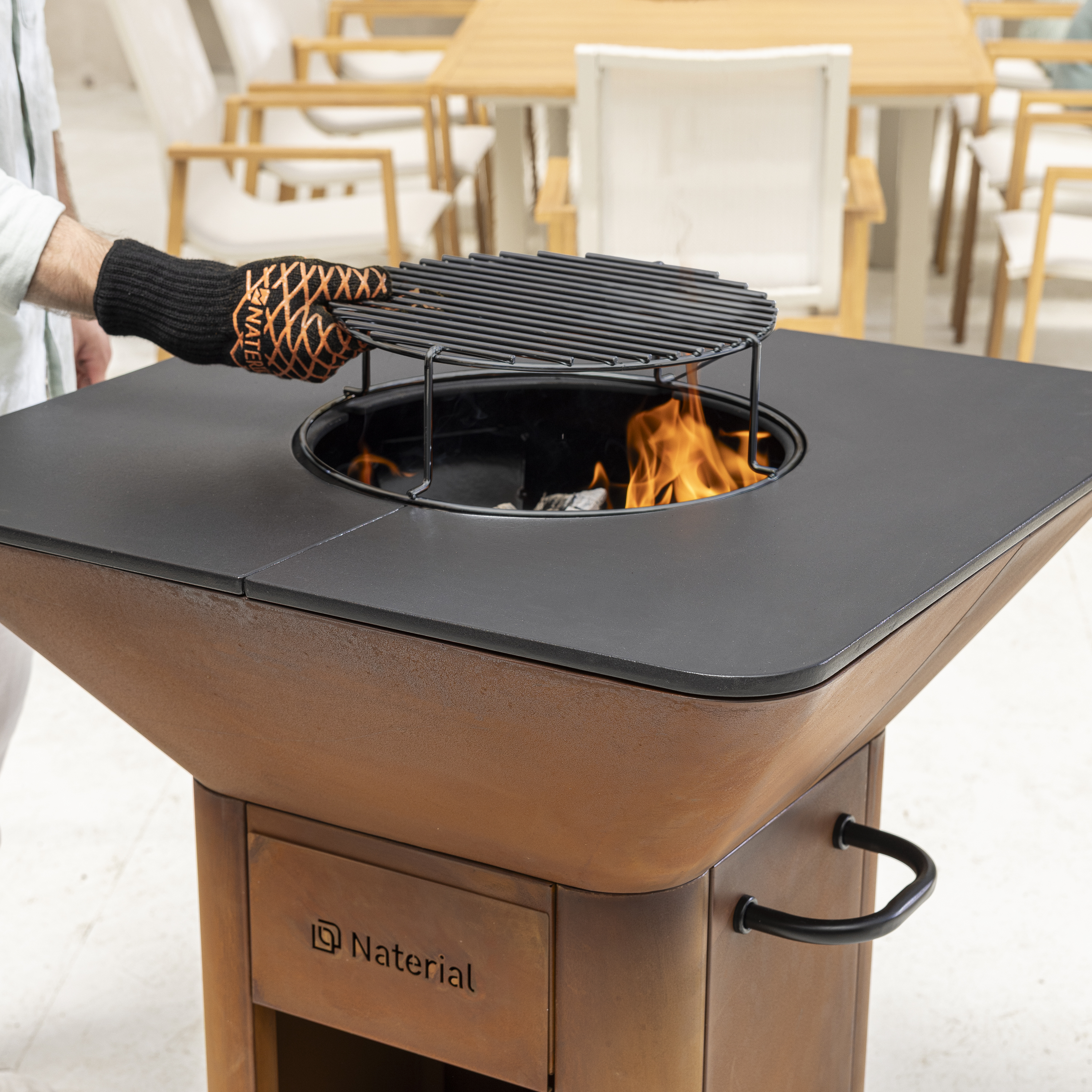 Barbecue a carbonella o legna a legno NATERIAL P 81 x L 81 x H 92.5 - 10