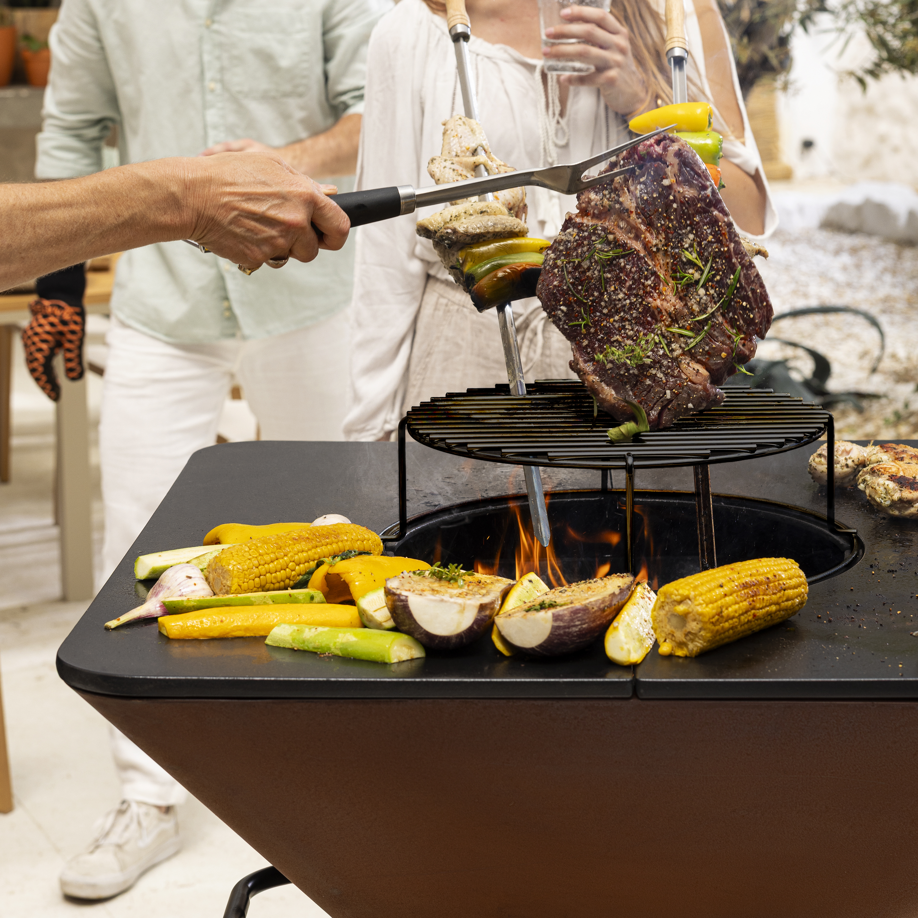 Barbecue a carbonella o legna a legno NATERIAL P 81 x L 81 x H 92.5 - 9
