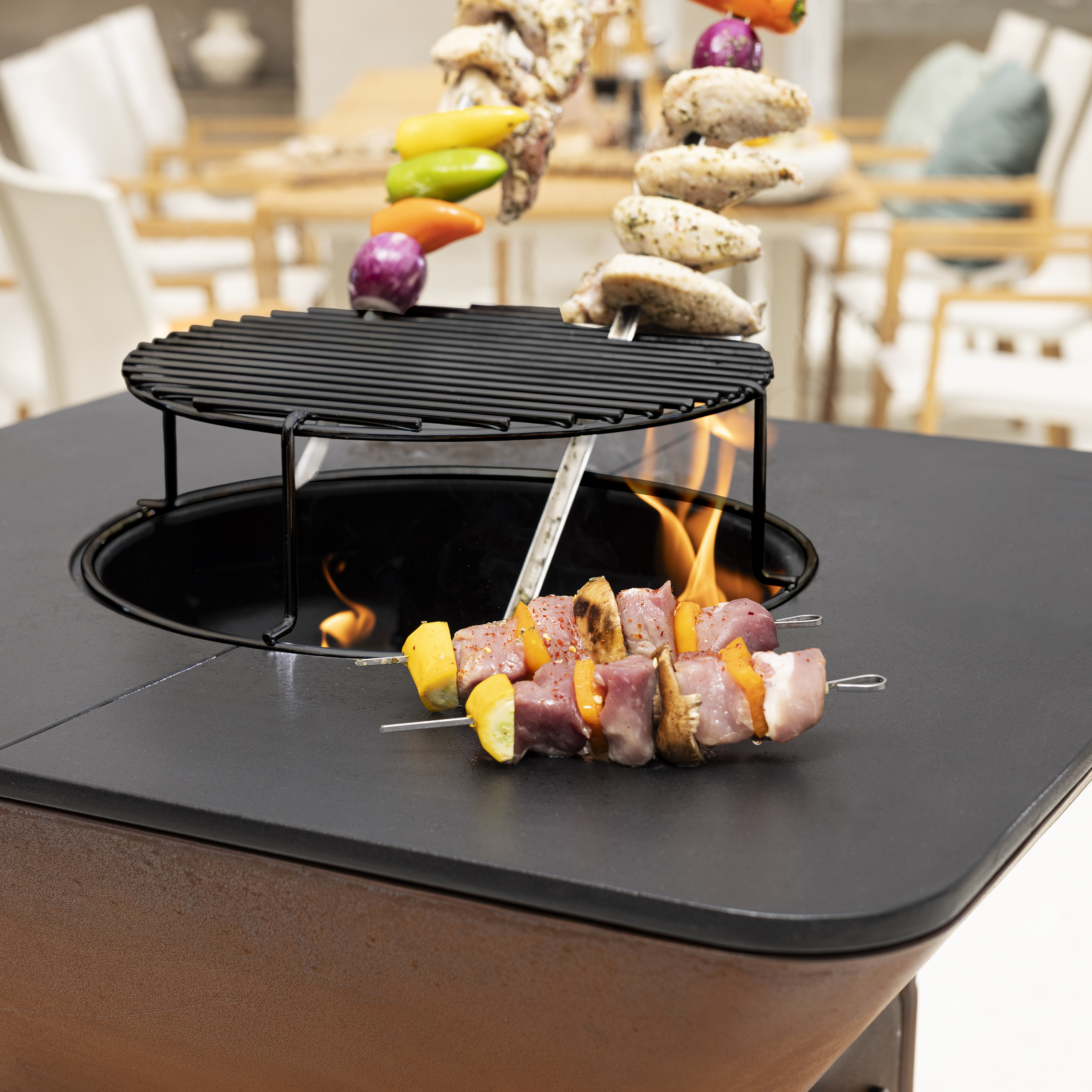 Barbecue a carbonella o legna a legno NATERIAL P 81 x L 81 x H 92.5 - 8