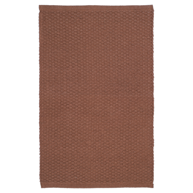 Alfombra pie de cama algodón Sachal 50x80cm tejido plano INSPIRE liso naranja