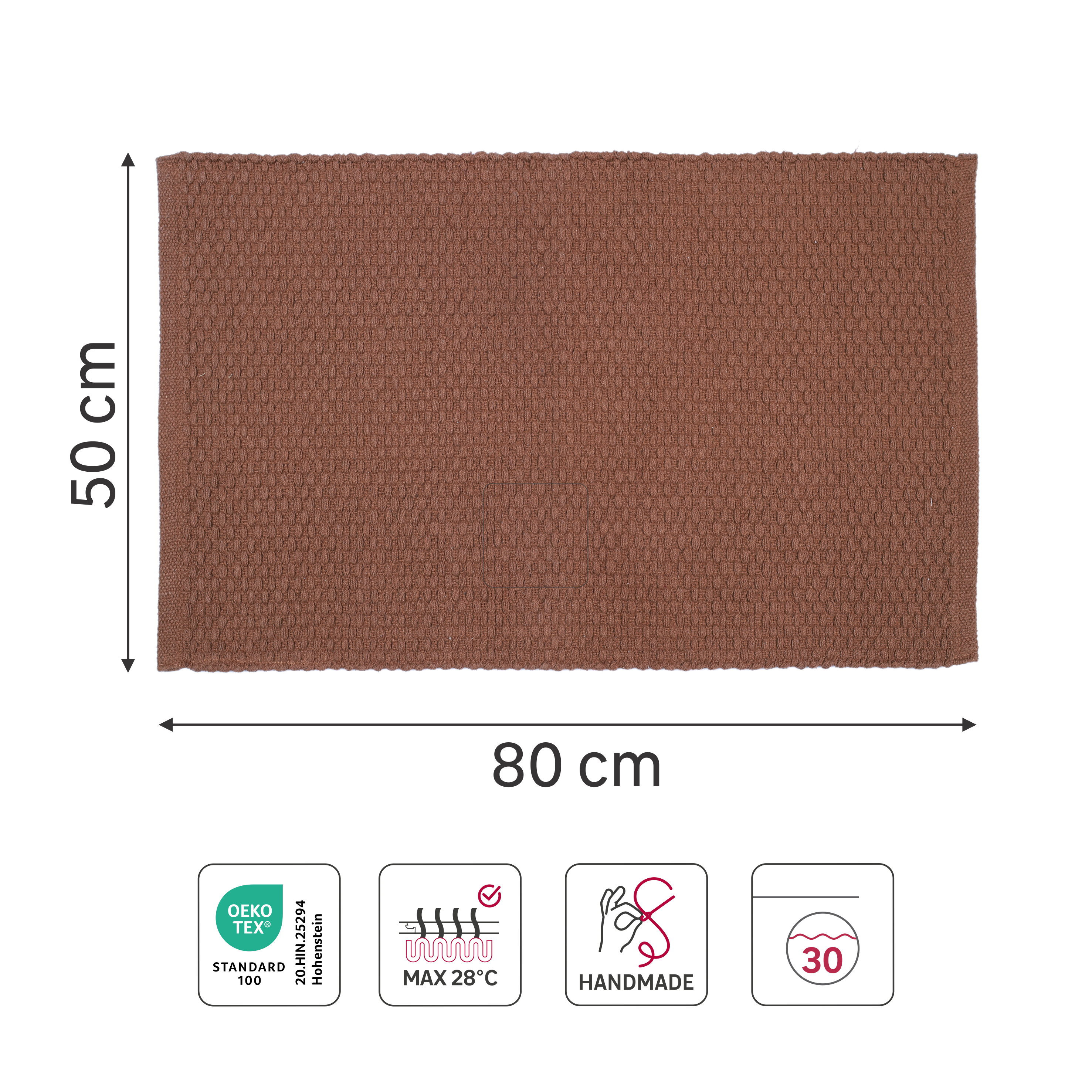 Tapete de algodão Sachal 50x80cm Inspire terracota - 5