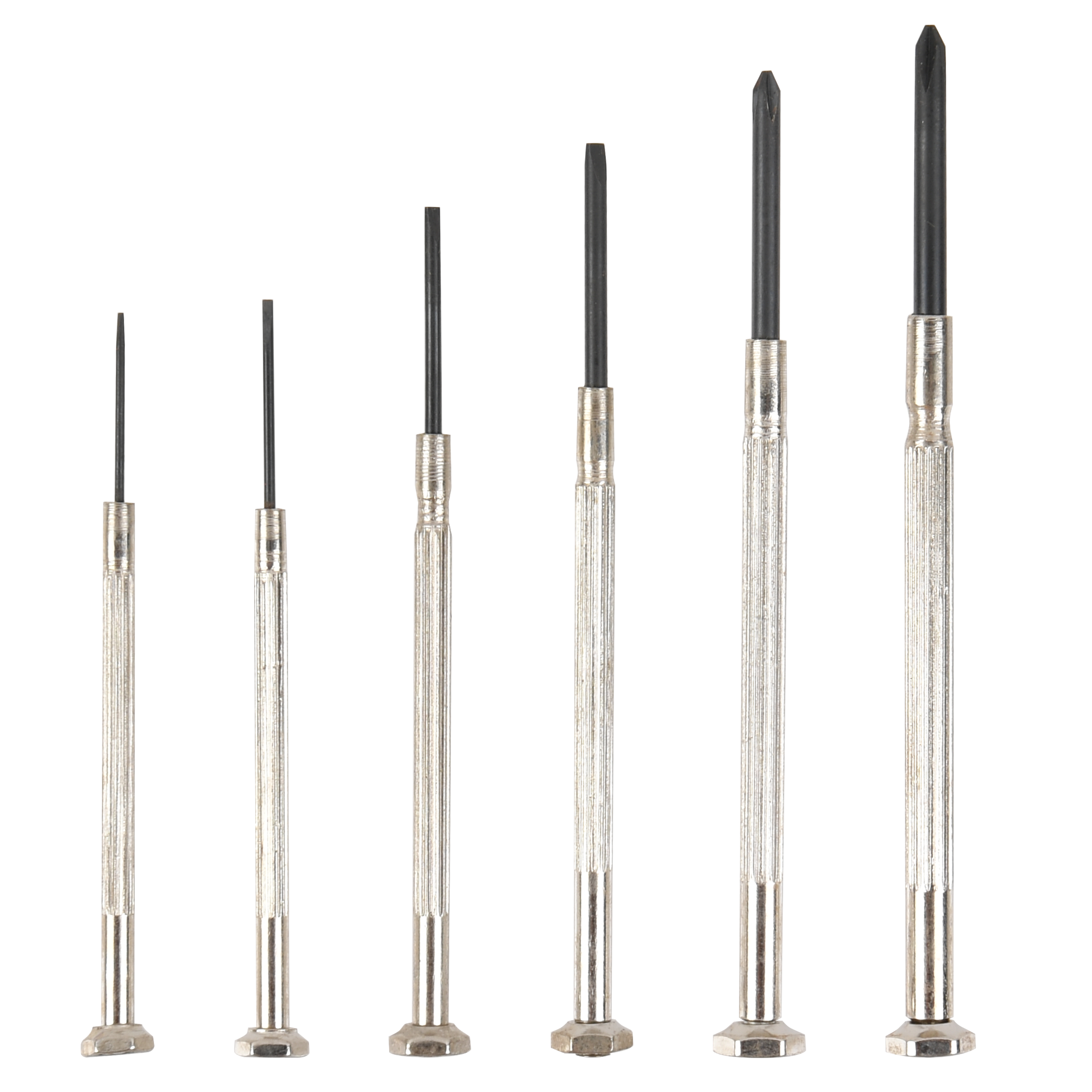 Lot de 6 tournevis de précision cruciforme phillips ou plat 1 / 1.2 / 1.8 / ph0  - 2