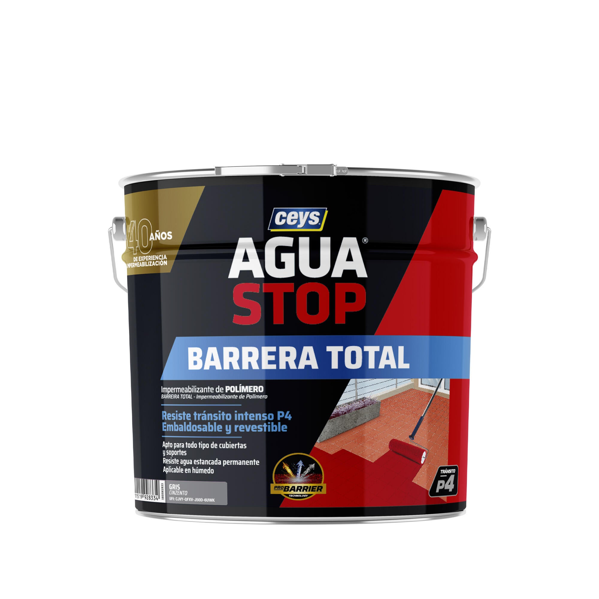 Impermeabilizante barreira total AGUASTOP TOTAL CINZA 4 KG - 7