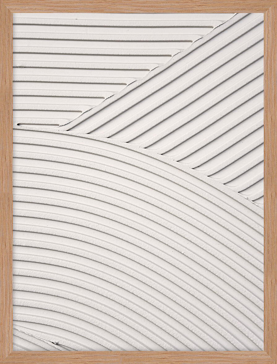 Gad Gonzalez Arte Y Decoración  Cuadro Pintura Impresa Enmarcada Zen Rectangular De 32 X 42 Cm. Plexiglás Lineal Marco Color Roble Blanco , Leroy Merlin