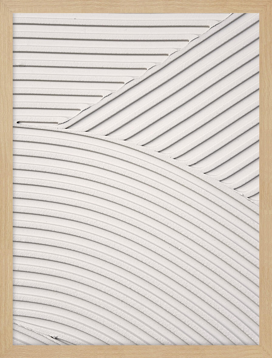 Gad Gonzalez Arte Y Decoración  Cuadro Pintura Impresa Enmarcada Zen Rectangular De 32 X 42 Cm. Plexiglás Lineal Marco Color Roble Blanco , Leroy Merlin