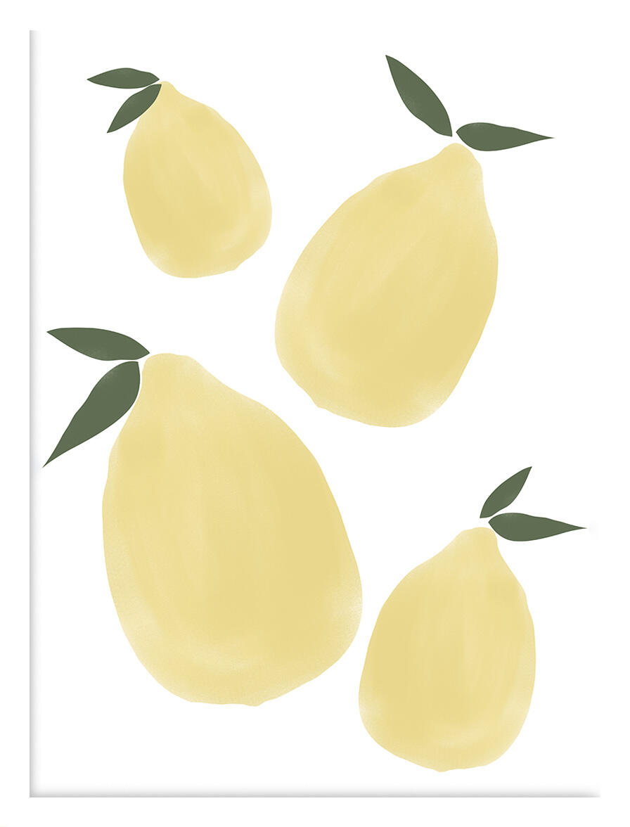 Gad Gonzalez Arte Y Decoración  Cuadro Pintura Impresa Enmarcada Comida Y Bebida Rectangular De 32 X 42 Cm. Plexiglás Lemon Fruit Marco Color Amarillo/Blanco , Leroy Merlin