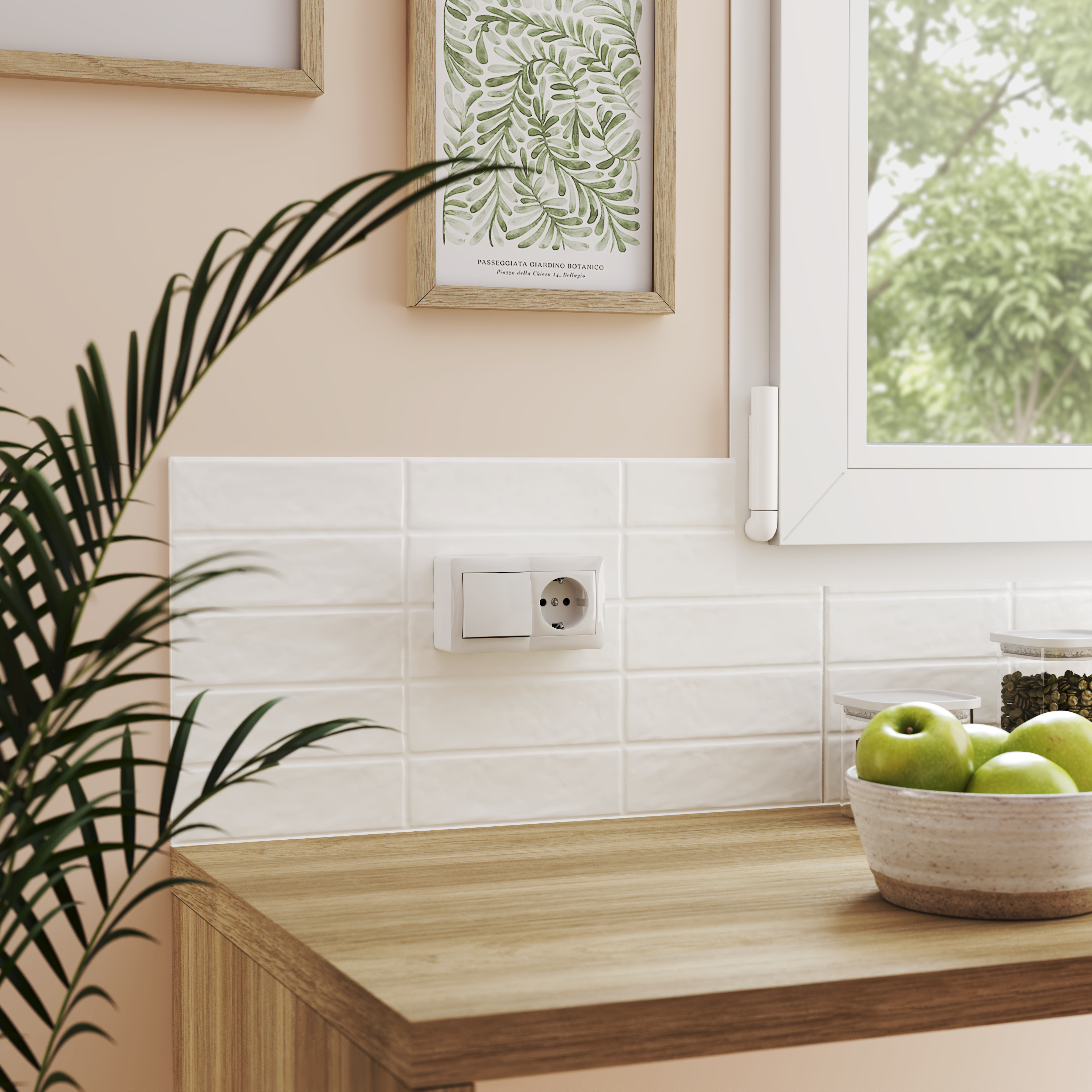 SCHUKO + CONMUTADOR SUPERFICIE BLANCO - 3