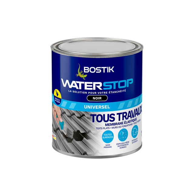 Membrane d'étanchéité Waterstop tous travaux Noir BOSTIK 1KG