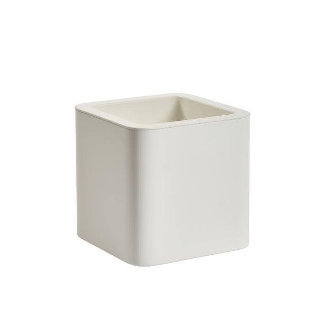 Jardinera cuadrada de polipropileno NATERIAL Korbal 39 x 37.2 x 39 cm blanco