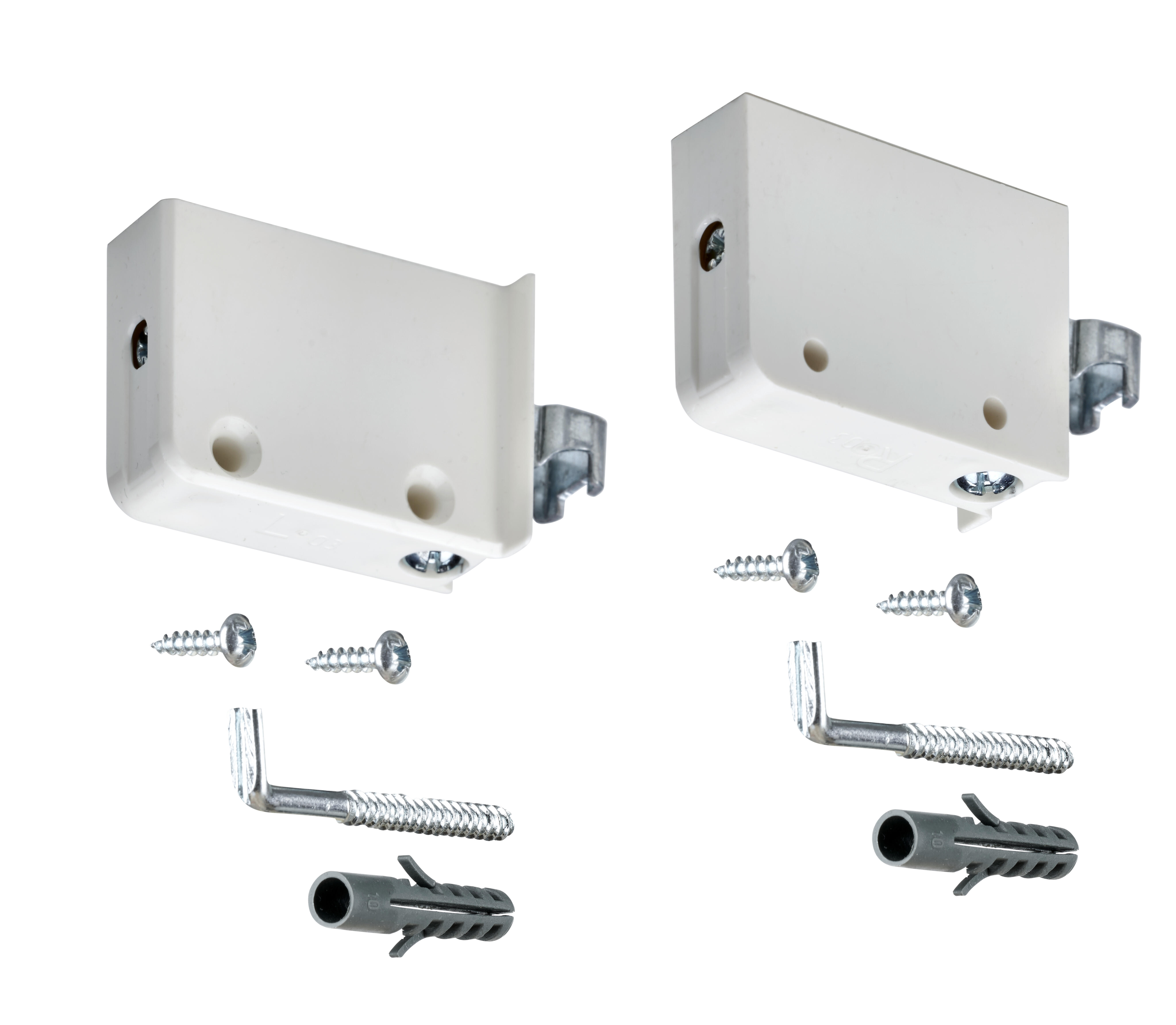Lot de 2 Support de suspension pvc brut HETTICH, l.62 mm - 2