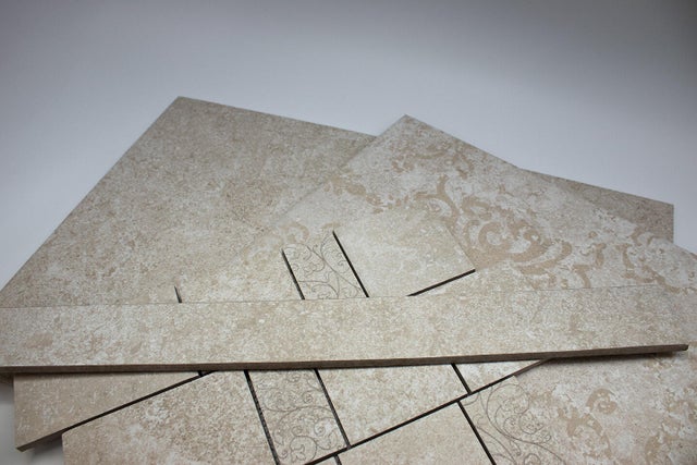 Piastrella Mosaico in gres porcellanato Chianca Decoro sabbia L 40 x L 30cm x Sp. 0.9 mm, 4 pezzi