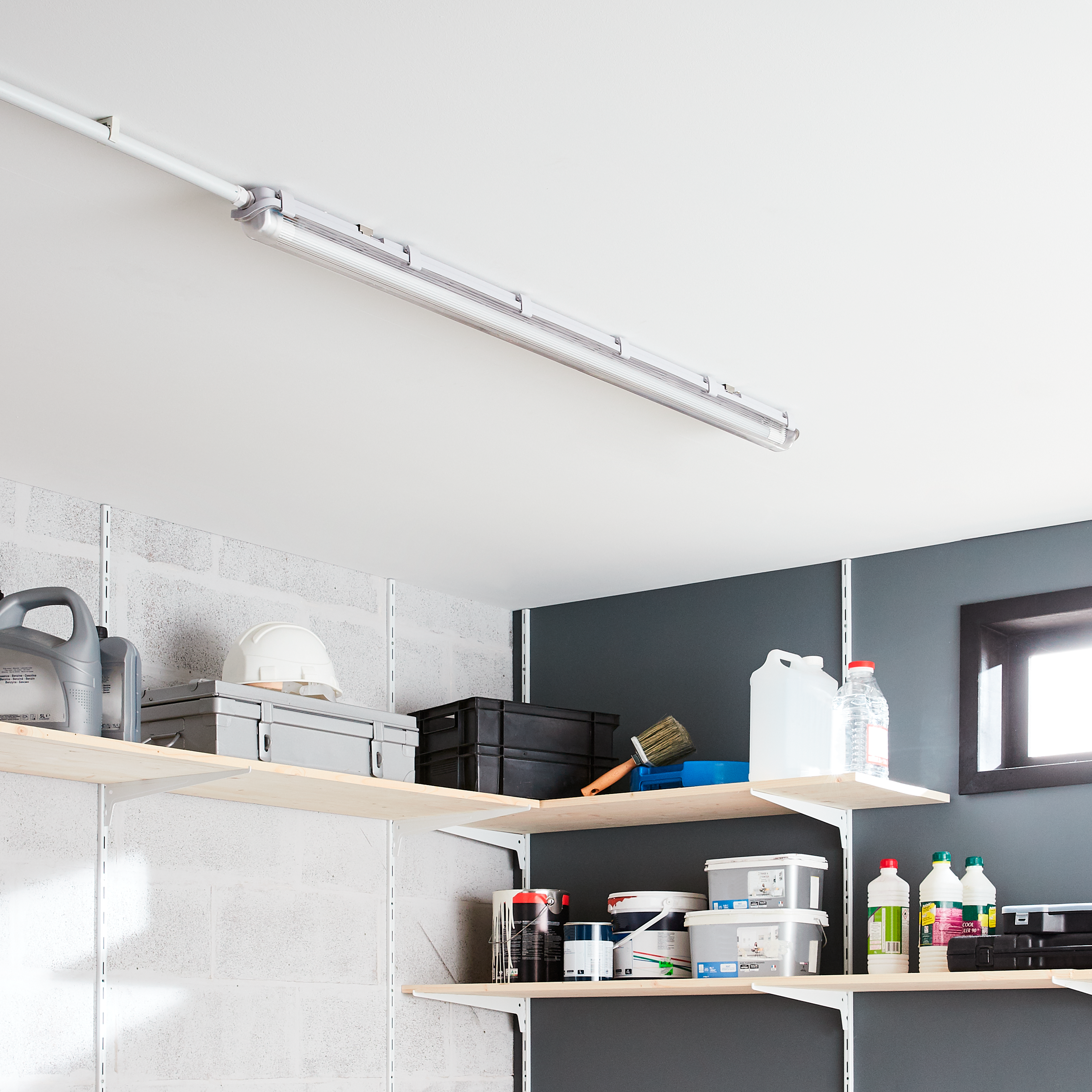 Réglette garage étanche IP65, 1 tube G13 L.128 cm, INSPIRE - 2