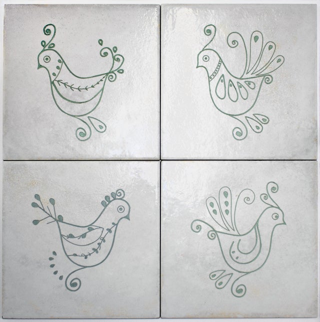 Listello in ceramica Pavoncella L 20 x L 20 cm