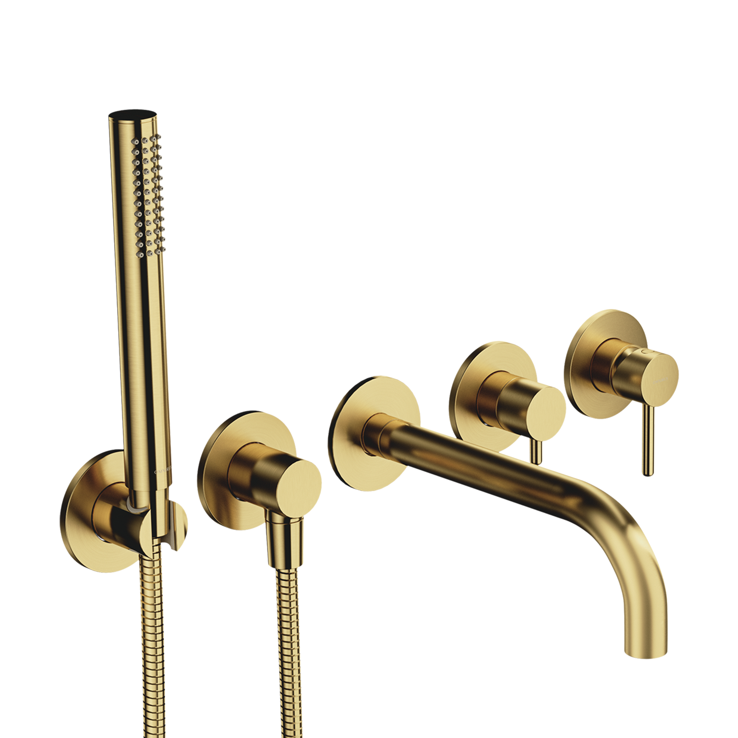 Bateria wannowa podtynkowa Simplon mosiądz szczotkowany Omnires