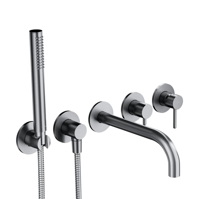 Bateria wannowa podtynkowa Simplon nikiel szczotkowany Omnires